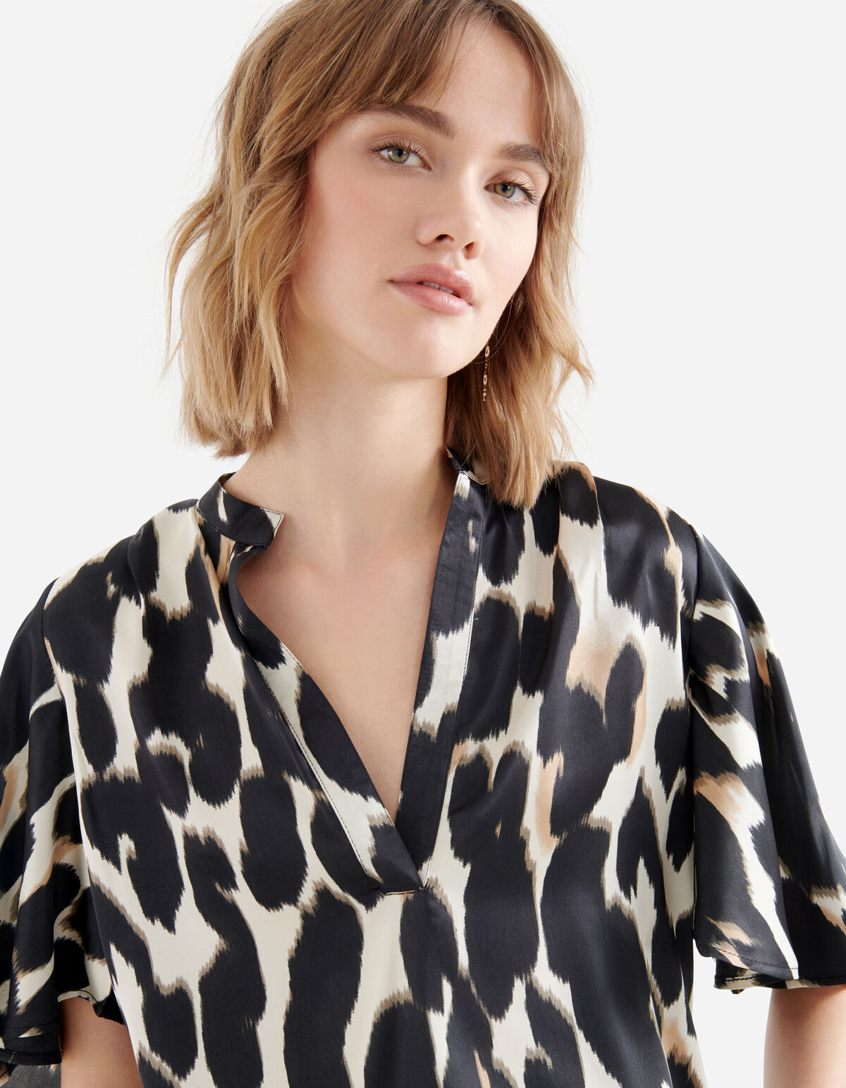 Leopard Top Gebroken Wit SHOEBY WOMEN