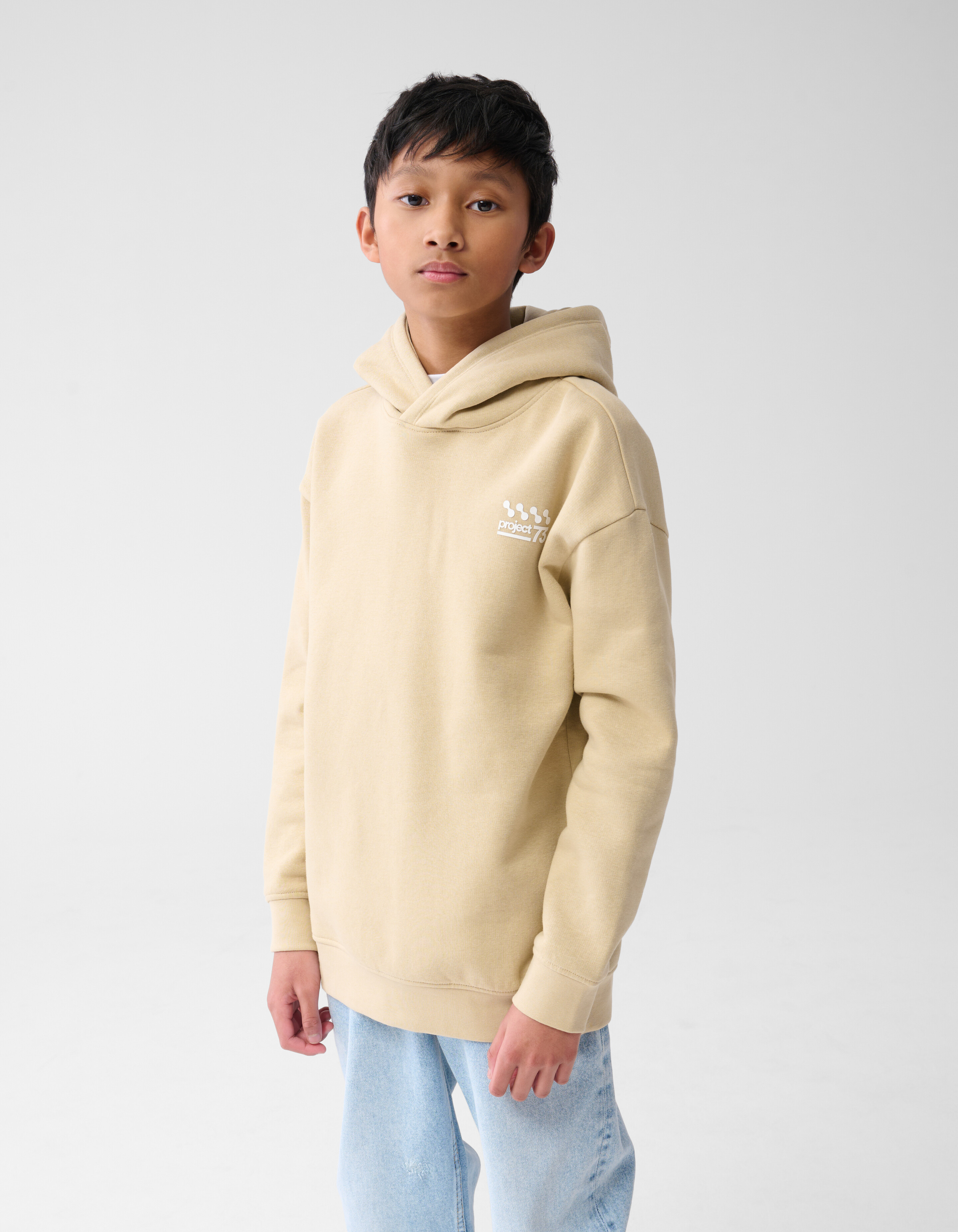Basis Tekst Hoodie Zand SHOEBY BOYS