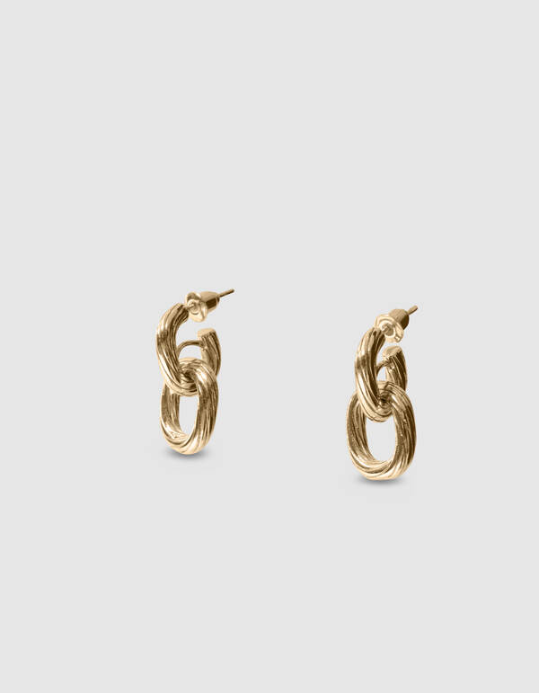 Small Double Oval Oorbellen Goud SHOEBY ACCESSOIRES