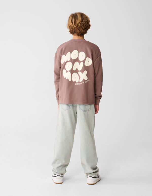 Mood Artwork Sweater Bruin SHOEBY BOYS