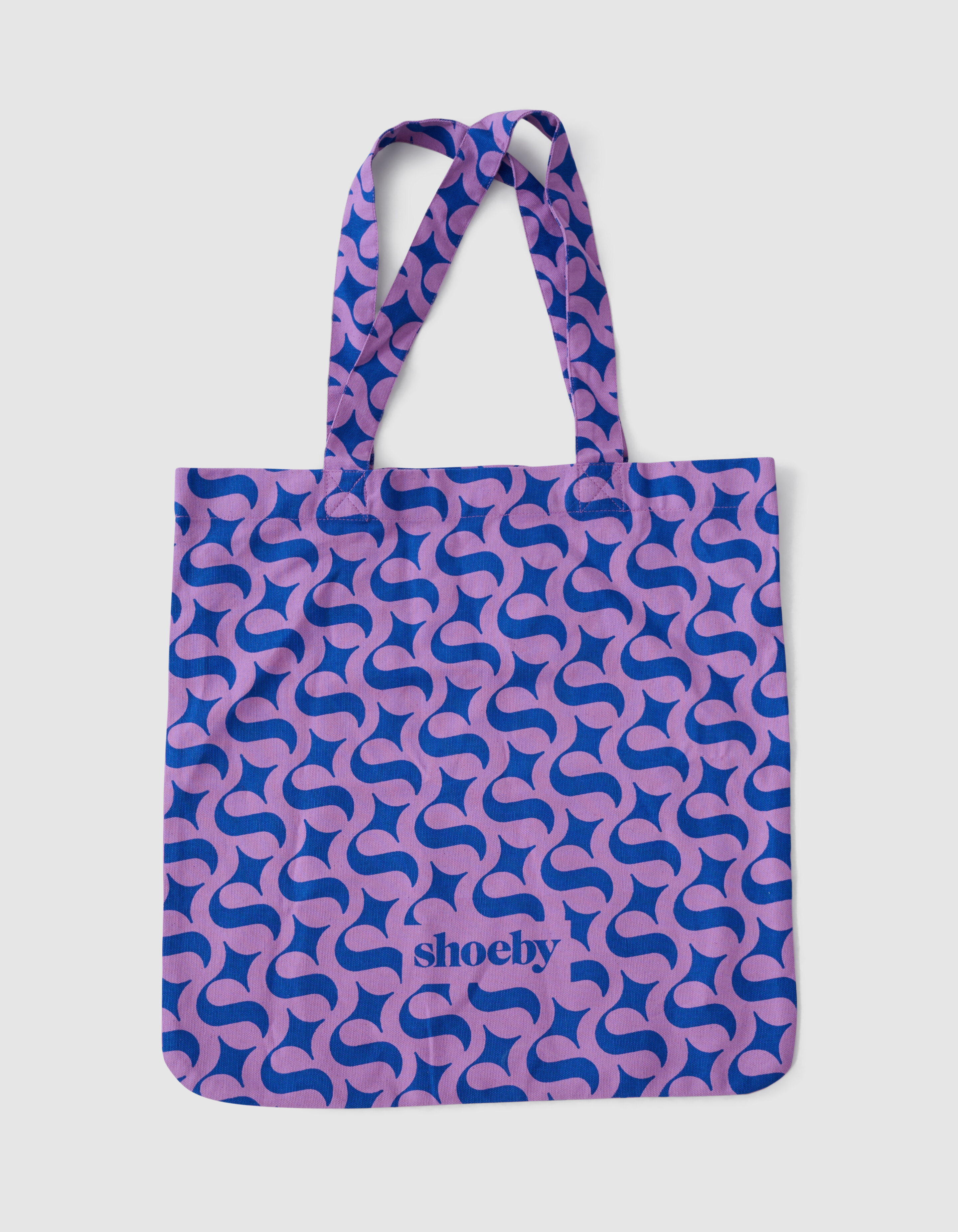Shoeby Logo Shopper Blauw/Paars SHOEBY ACCESSOIRES