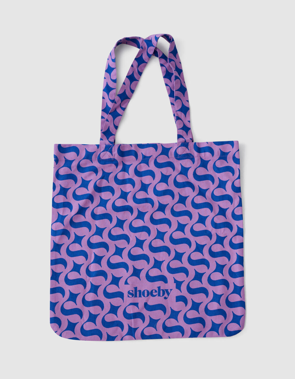 Shoeby Logo Shopper Blauw/Paars SHOEBY ACCESSOIRES