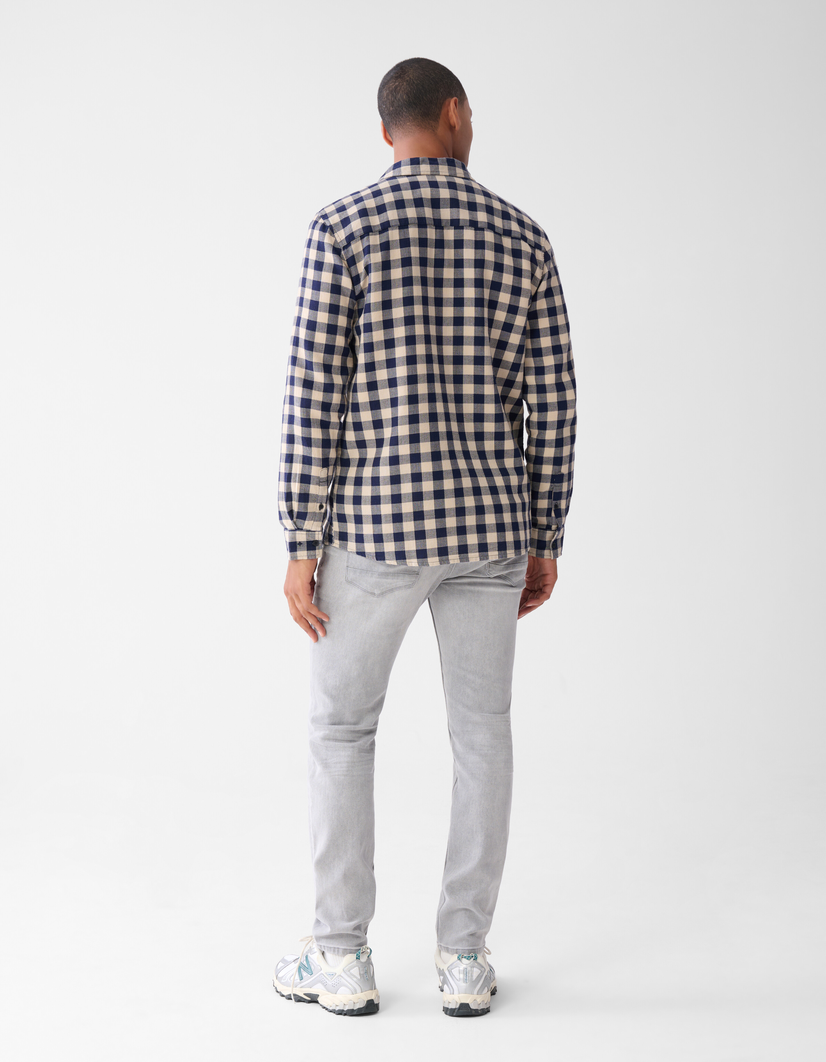 Geblokt Overhemd Donkerblauw SHOEBY MEN