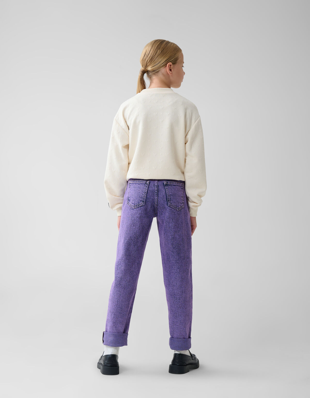 Tapered Fit Jeans Washed Paars SHOEBY GIRLS