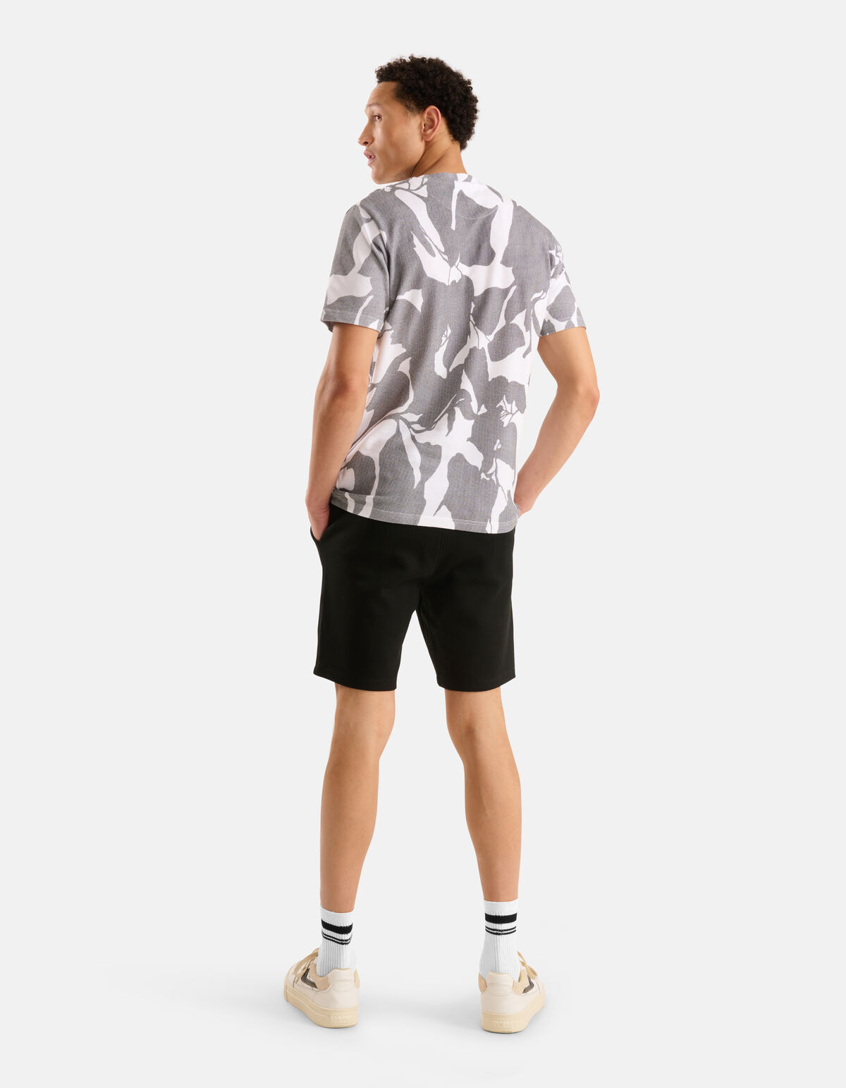 Waterprint T-shirt Grijs SHOEBY MEN