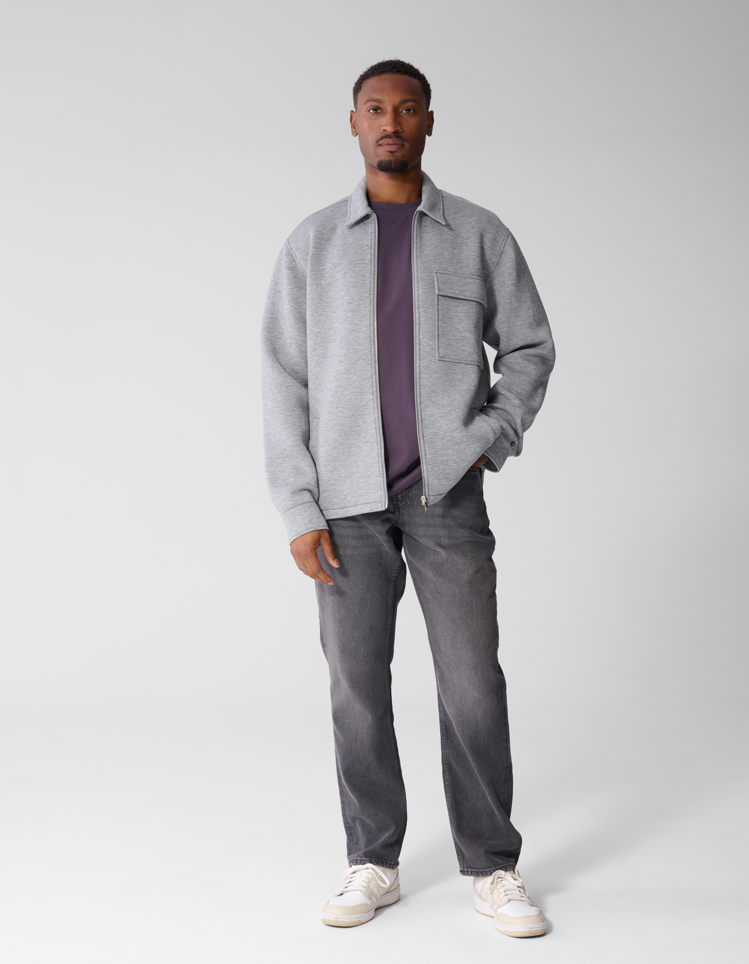 Scuba Overshirt Lichtgrijs SHOEBY MEN