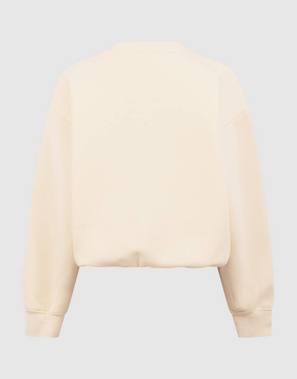 Glitter Balloon Fit Sweater Gebroken Wit SHOEBY GIRLS