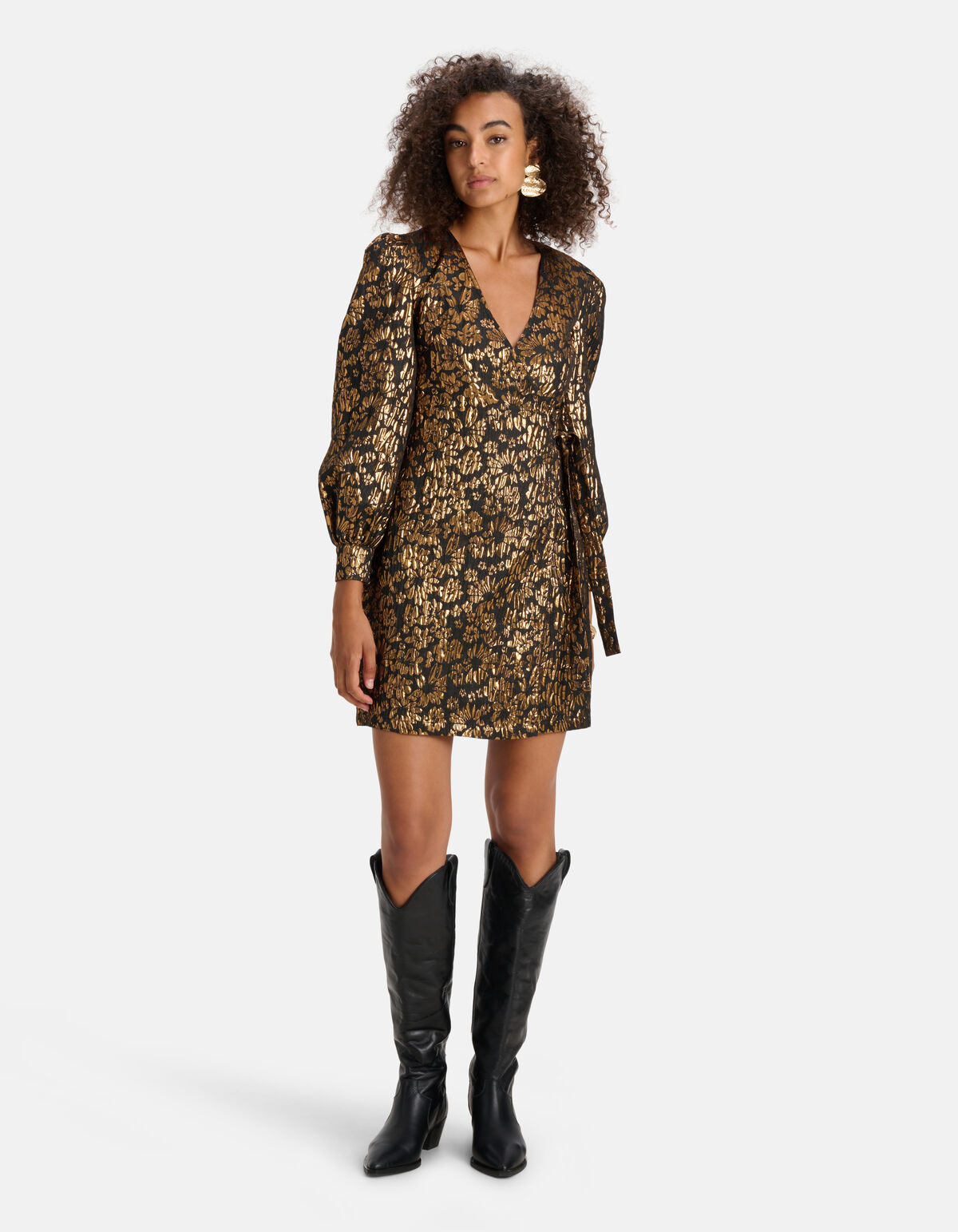 Jacquard Jurk Zwart SHOEBY WOMEN
