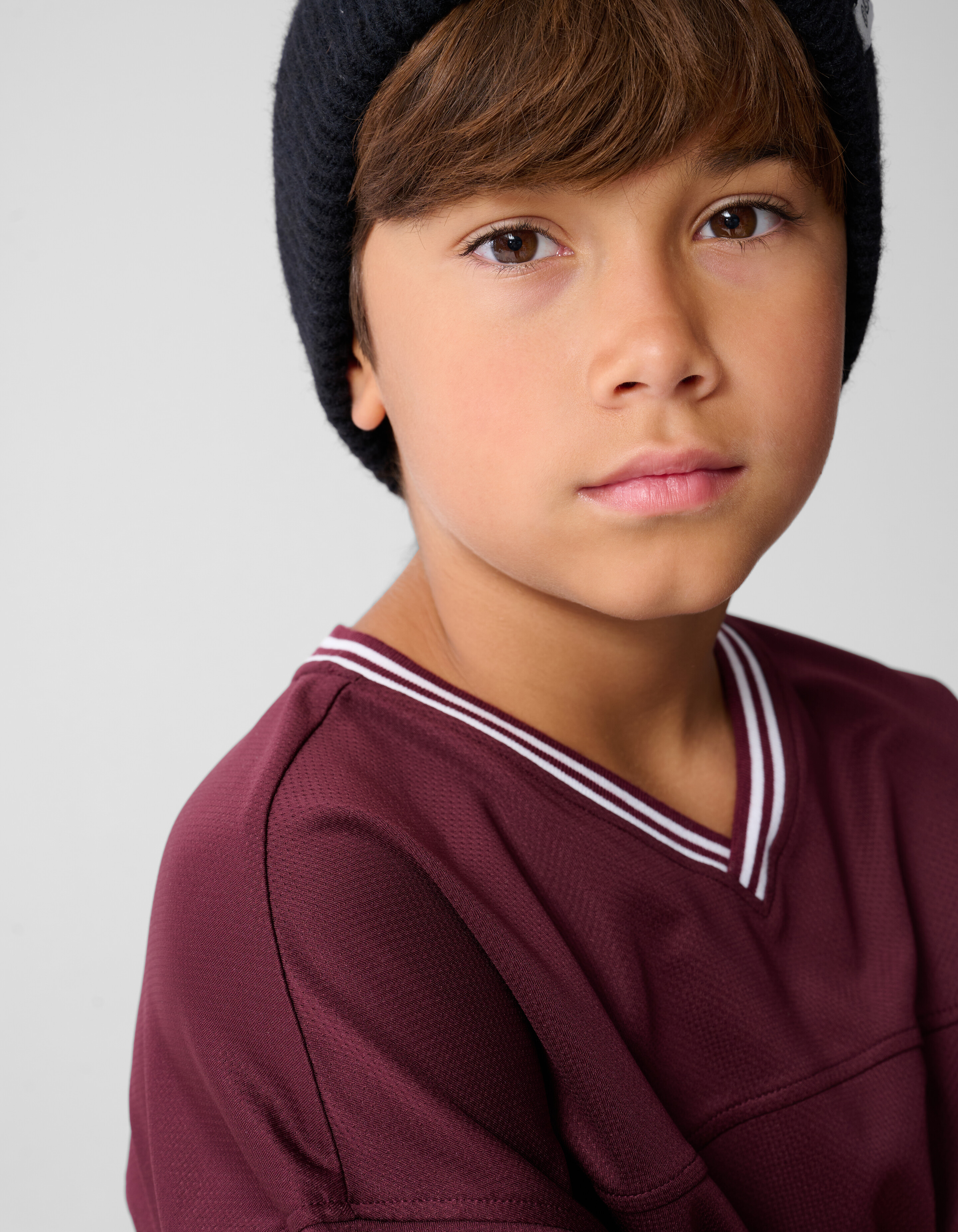 Oversized Sporty T-shirt Donkerrood SHOEBY BOYS