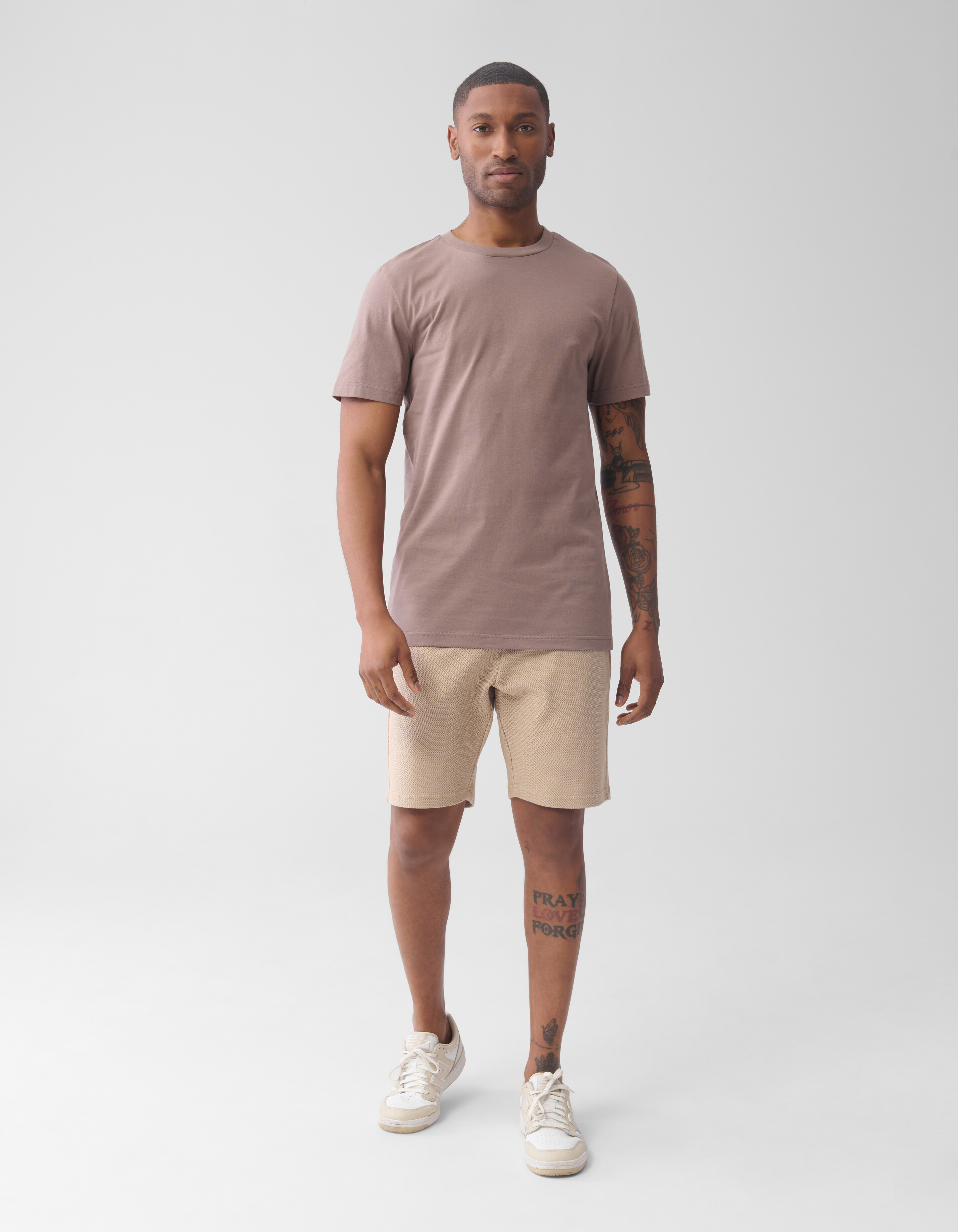 Flower T-shirt Lichtbruin SHOEBY MEN