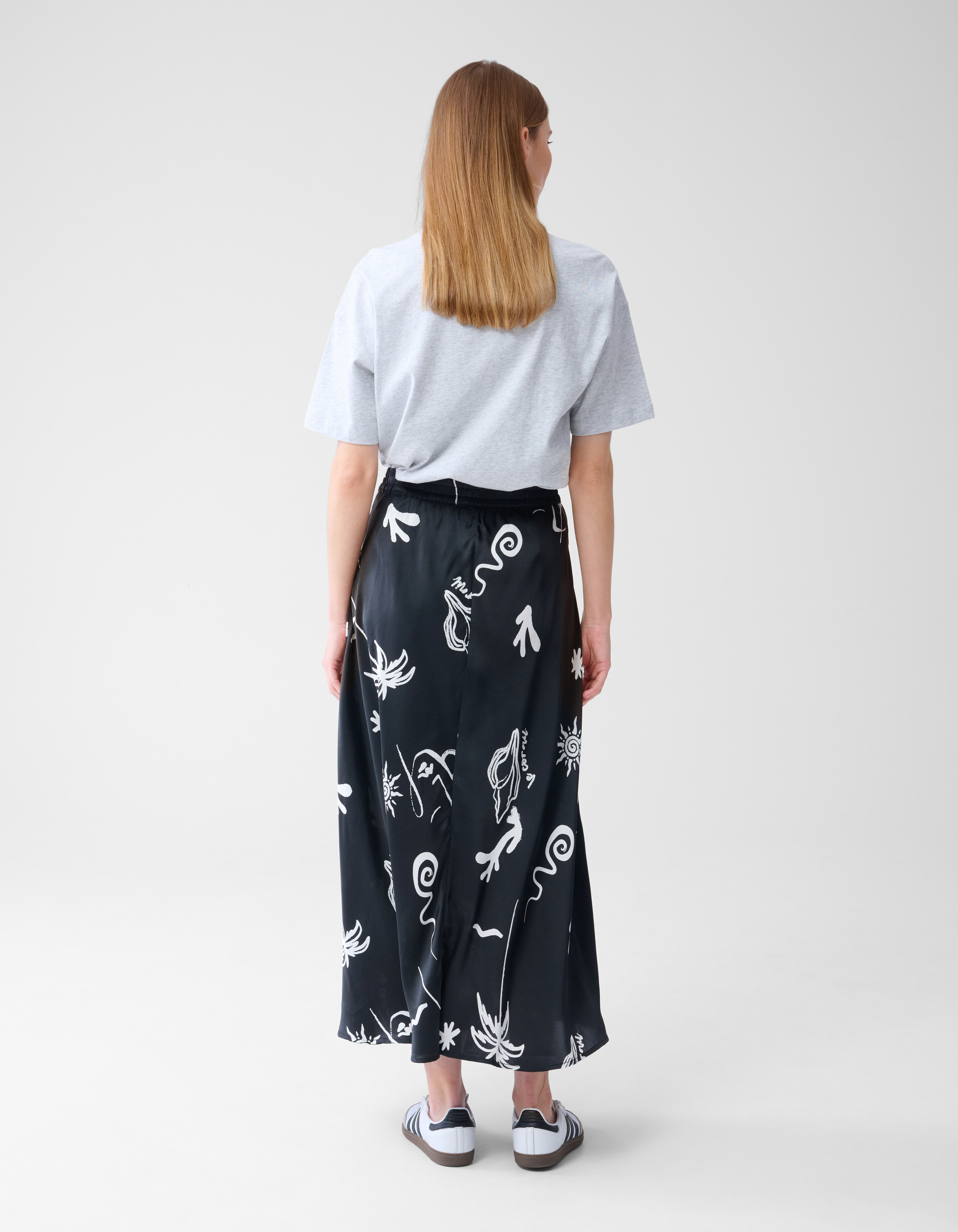 Satijnen Maxi Rok Zwart SHOEBY WOMEN