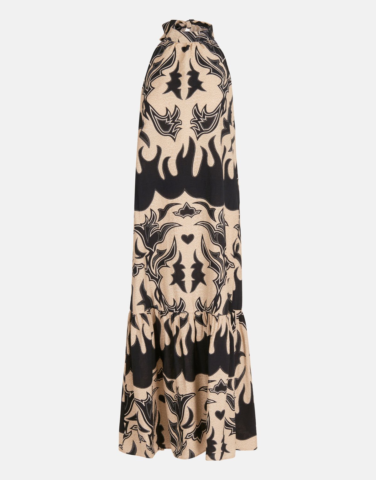 Artwork Halter Jurk Zwart/Beige SHOEBY WOMEN