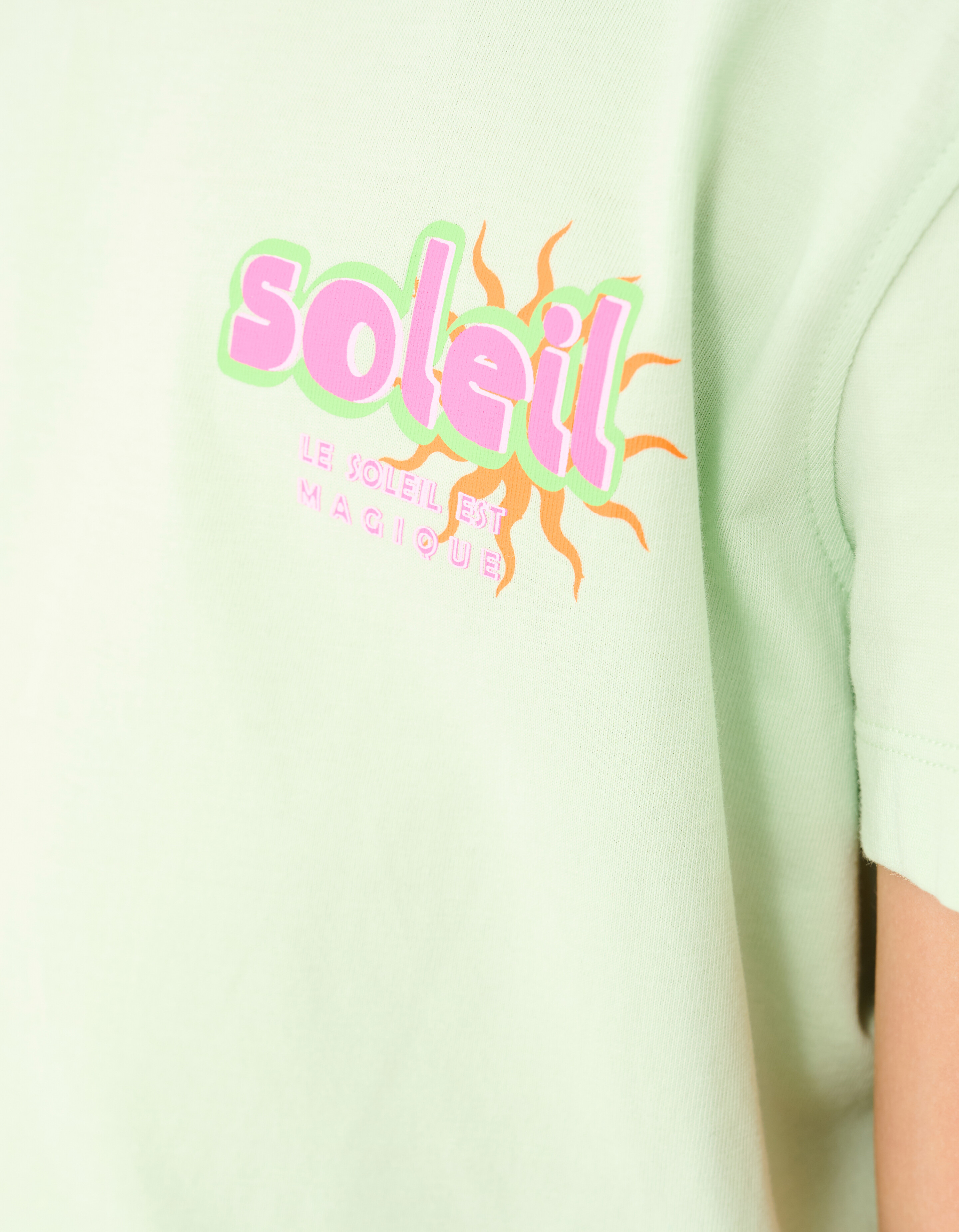 Soleil Artwork T-shirt Lichtgroen SHOEBY GIRLS
