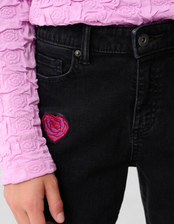 Rose Straight Fit Jeans Zwart SHOEBY GIRLS