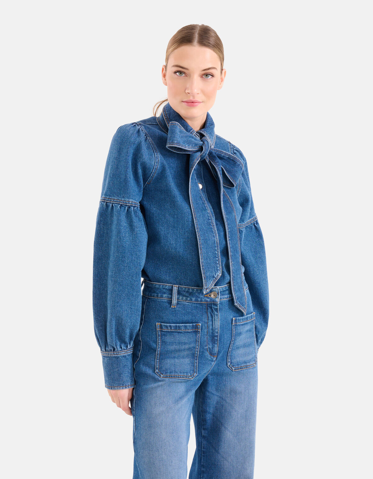 Denim Blouse Mediumstone By Mieke SHOEBY WOMEN