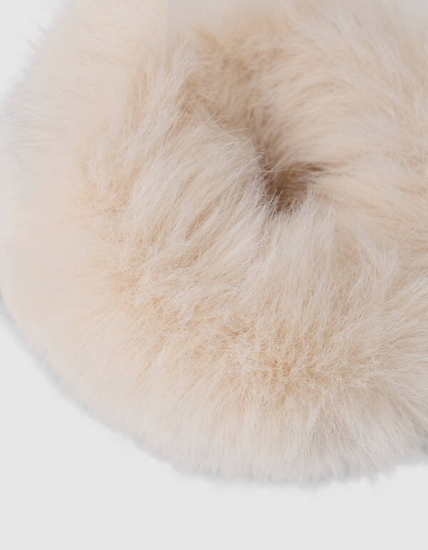 Fur Scrunchie Gebroken Wit SHOEBY ACCESSOIRES