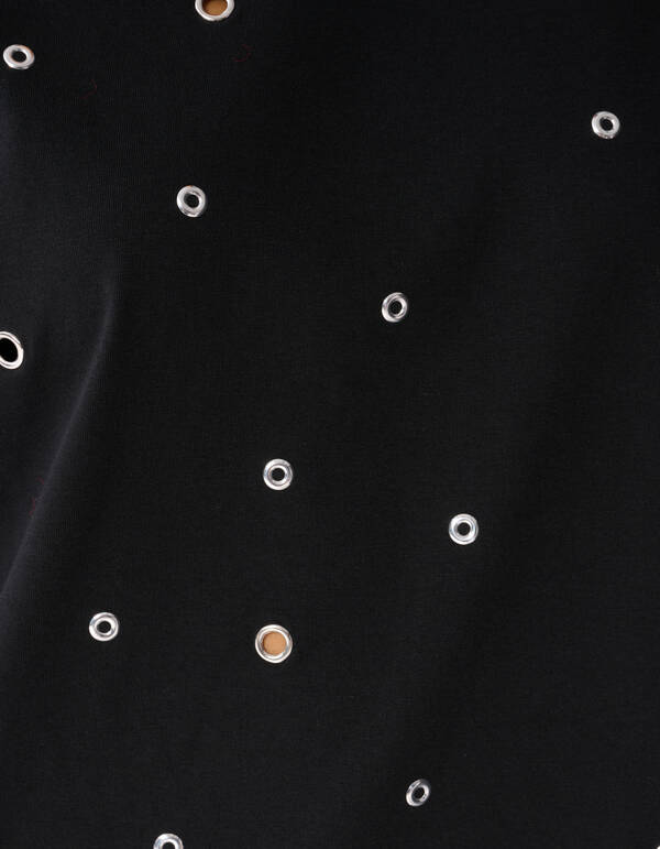 Eyelet T-shirt Zwart SHOEBY WOMEN
