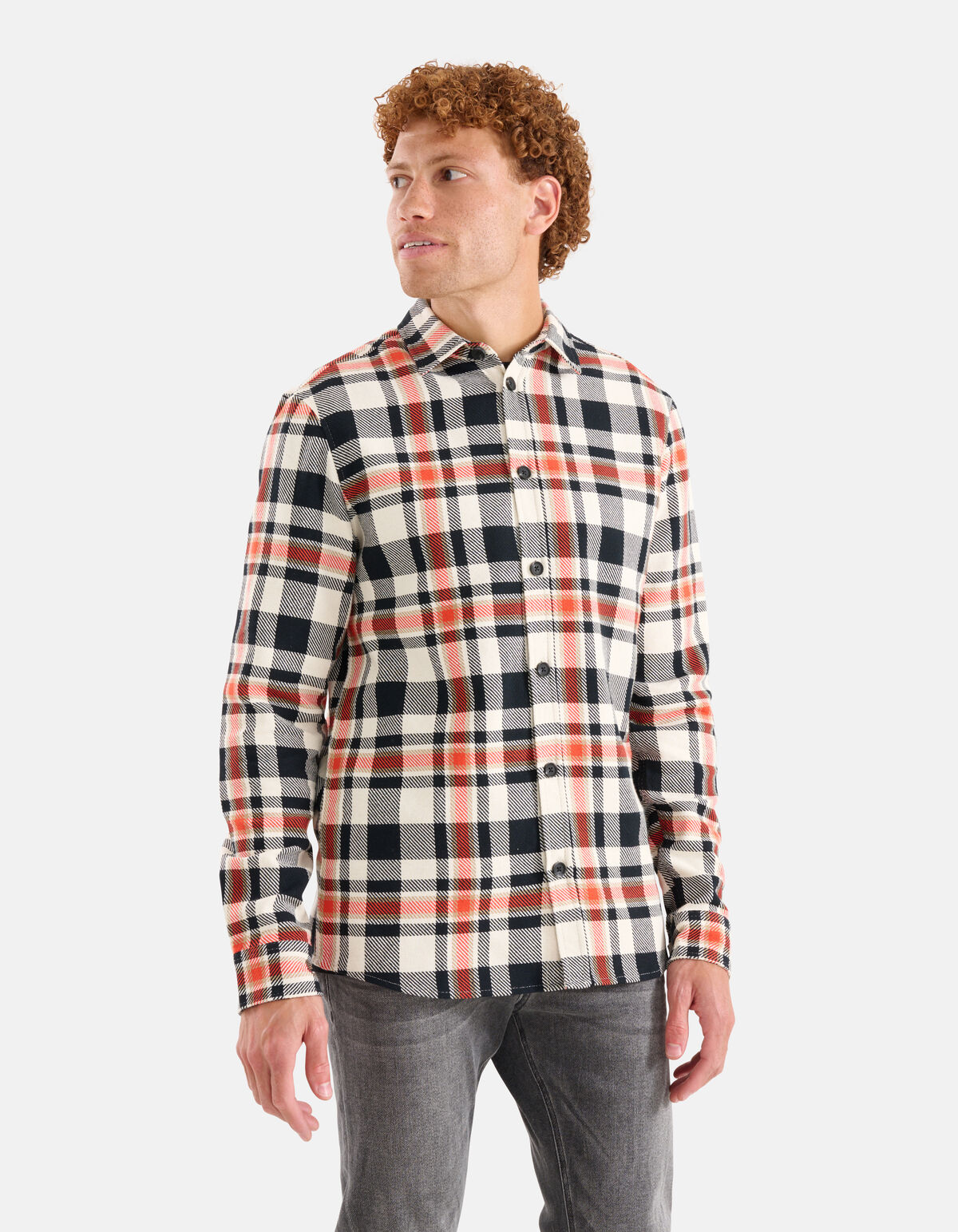 Ruiten Overhemd Oranje SHOEBY MEN