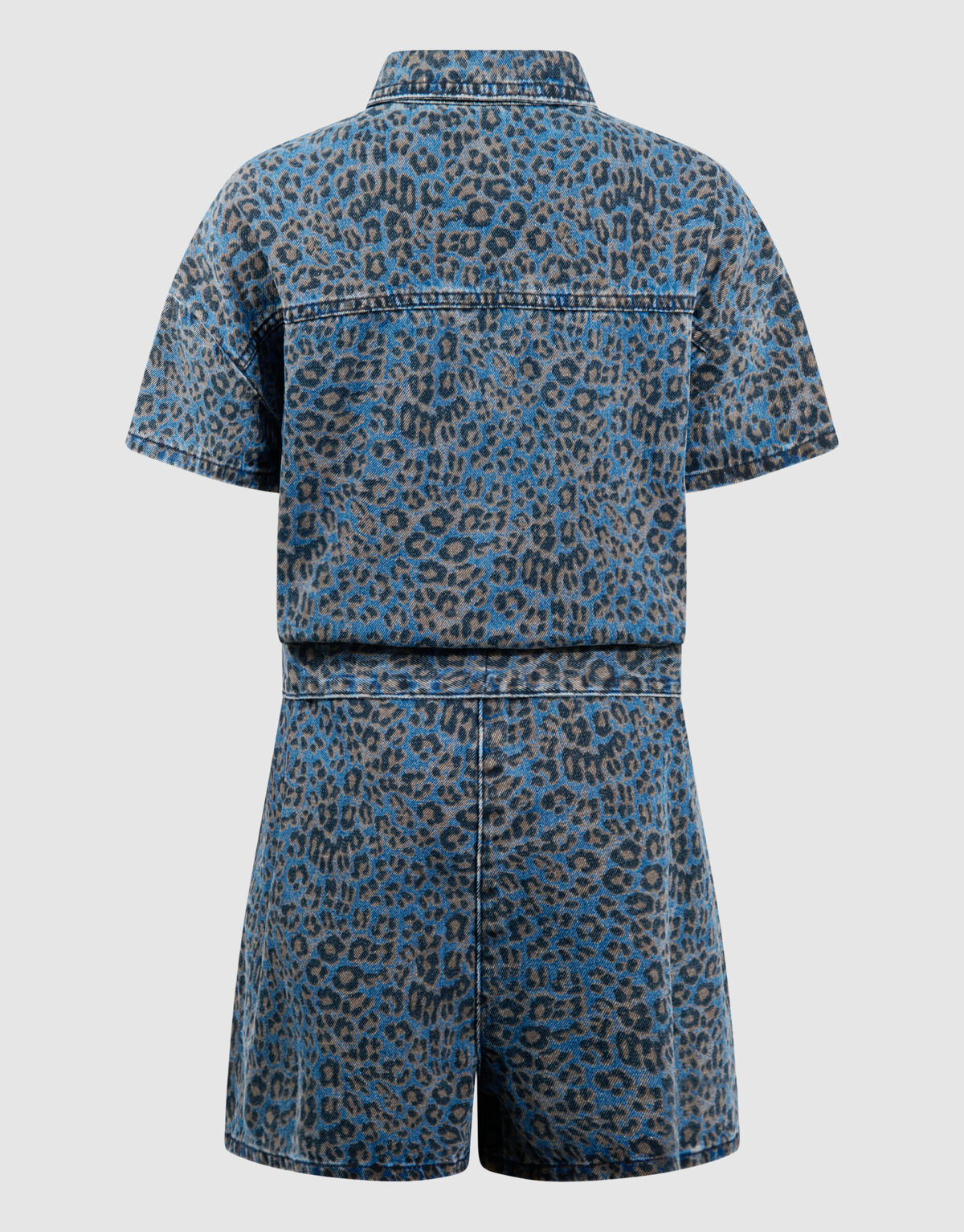 Denim Leopard Jumspuit Blauw SHOEBY GIRLS