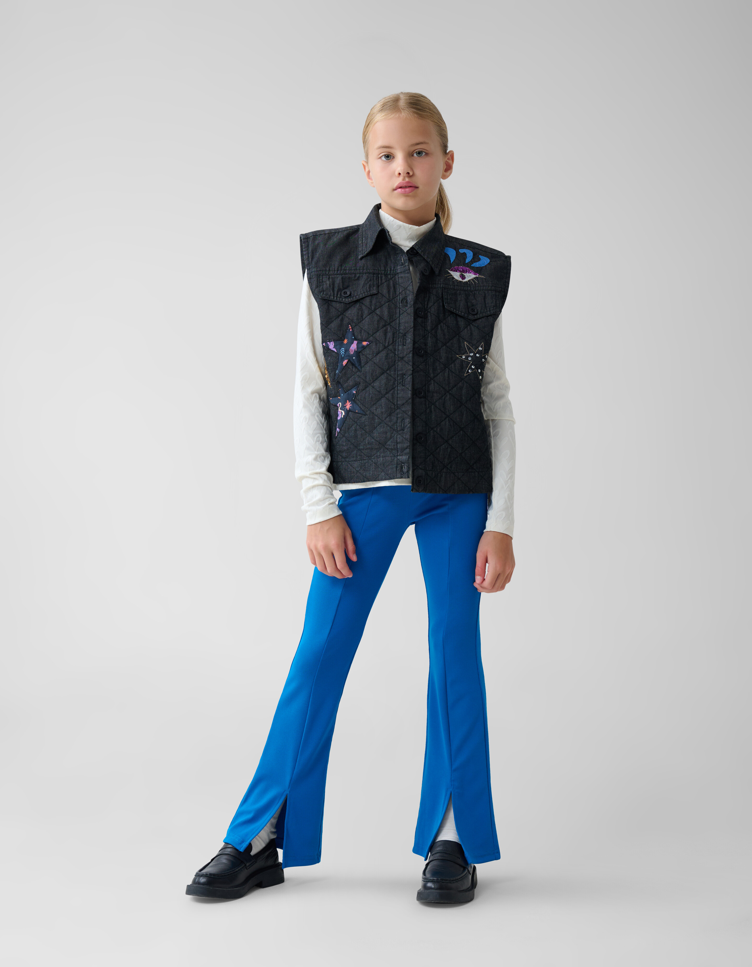 Quilted Gilet Donkergrijs SHOEBY GIRLS
