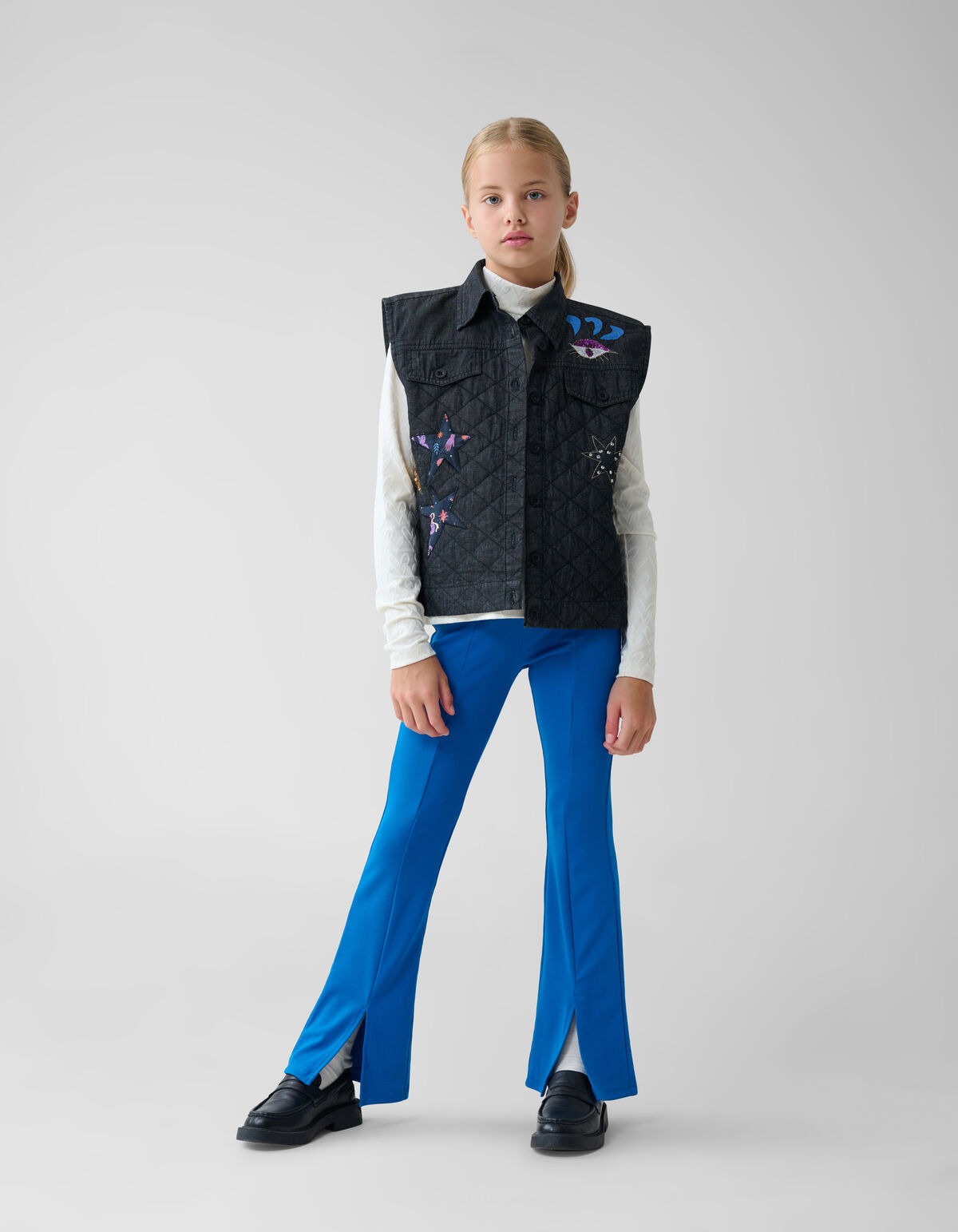 Quilted Gilet Donkergrijs SHOEBY GIRLS