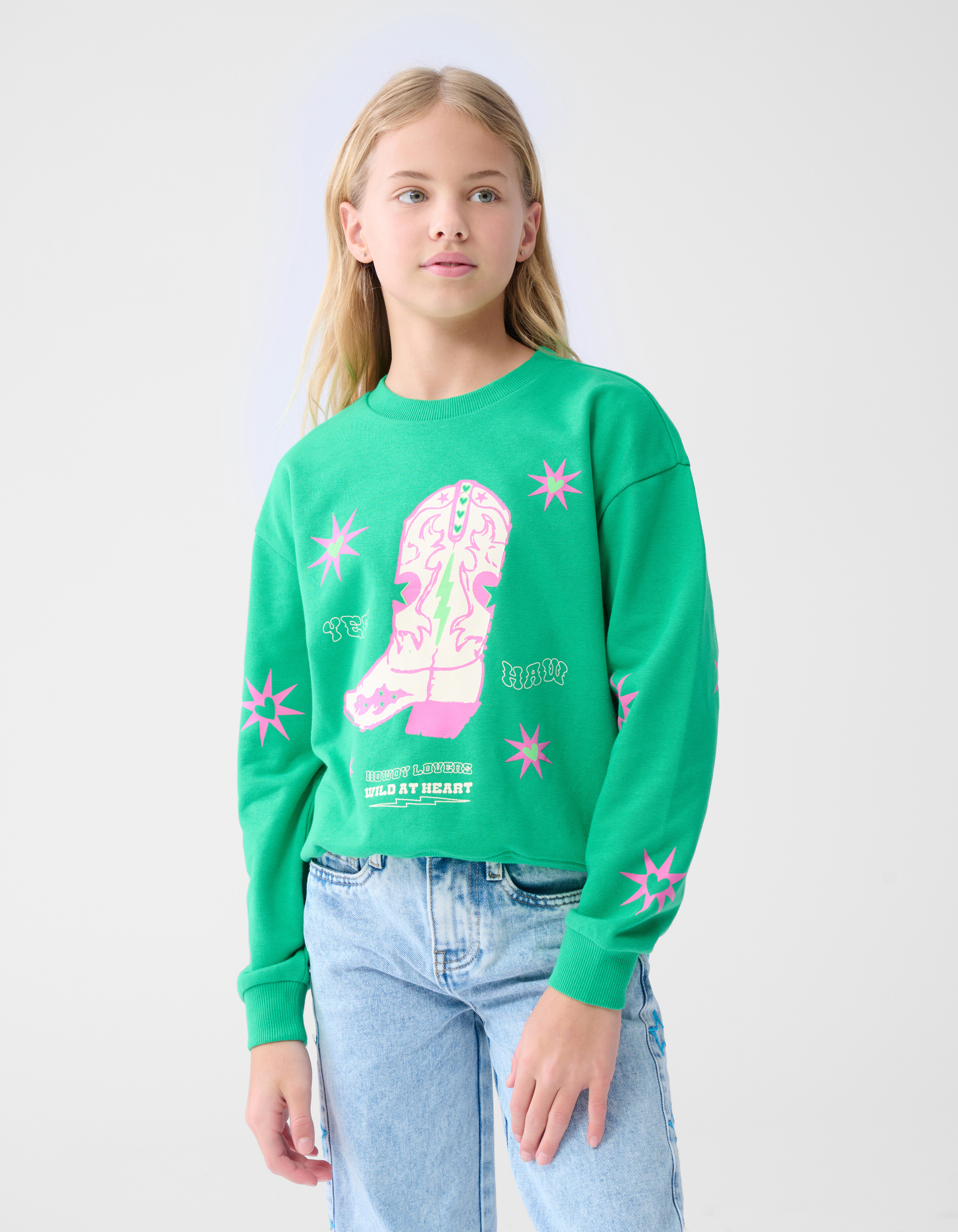 Artwork Sweater Groen SHOEBY GIRLS