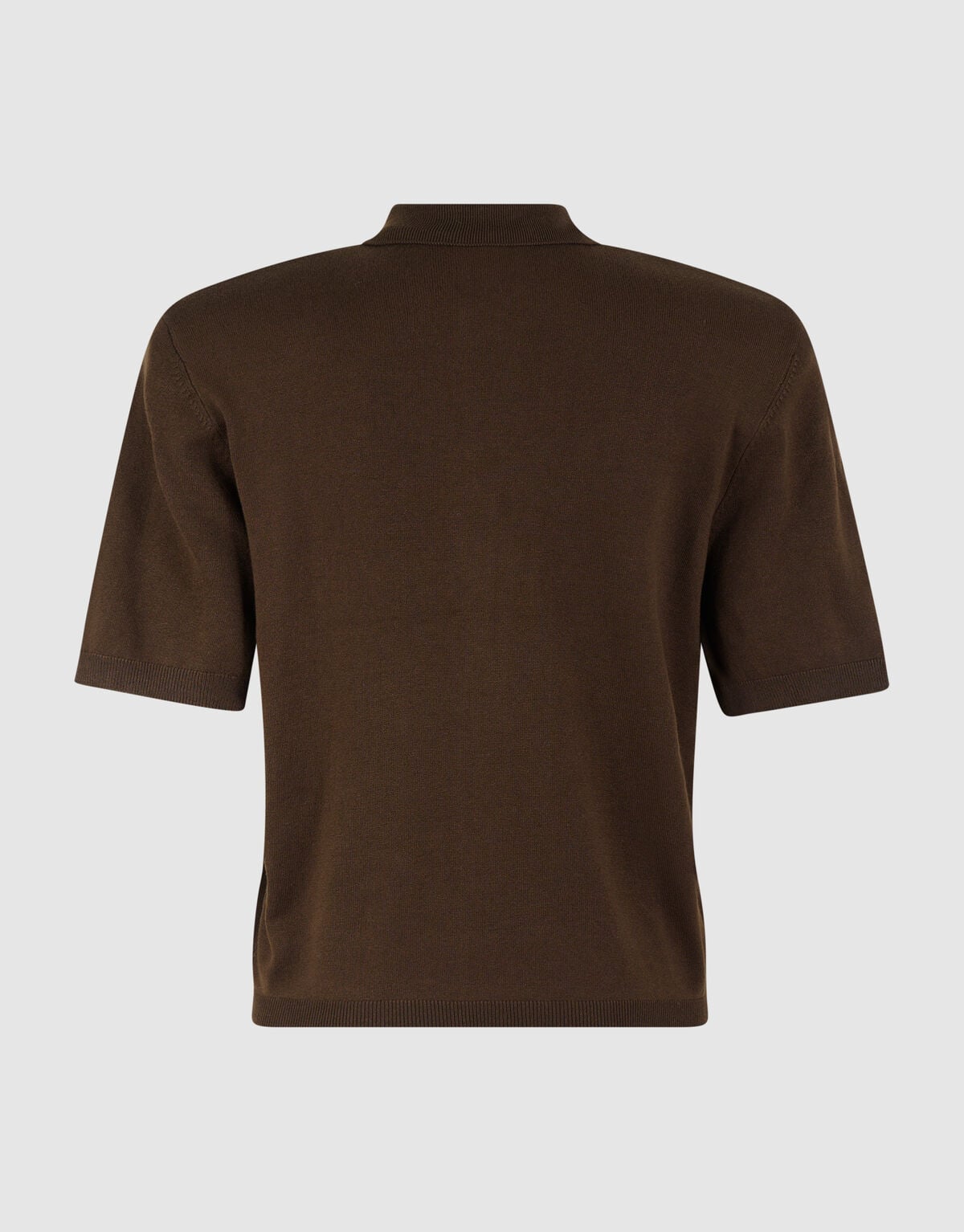 Shortsleeve Gebreide Polo Bruin SHOEBY WOMEN
