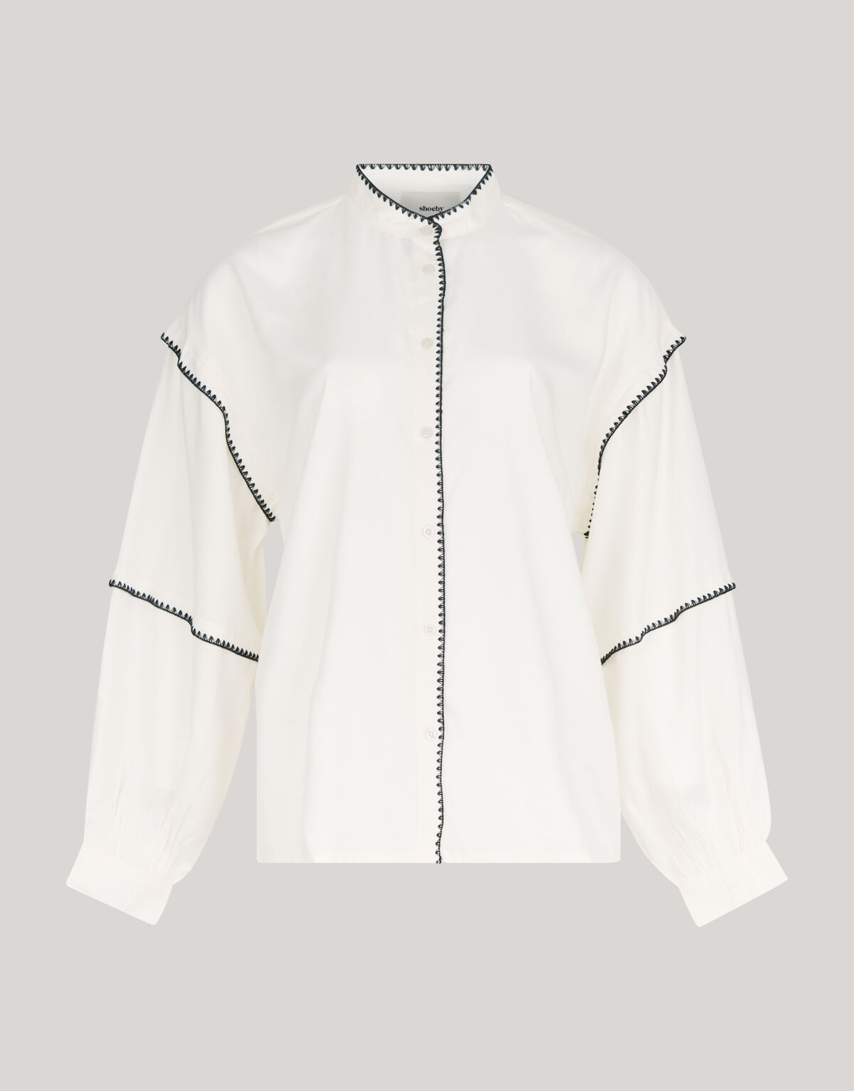 Embroidery Blouse Wit SHOEBY WOMEN