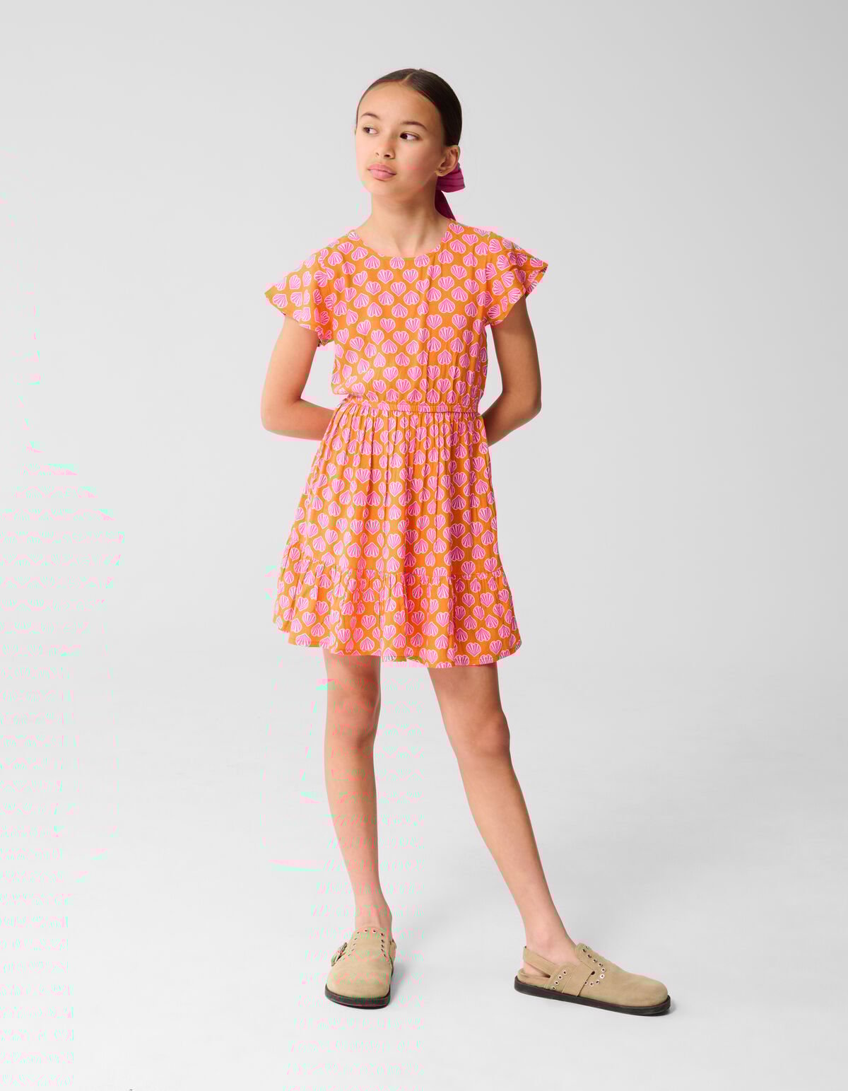 Schelpen Jurk Oranje SHOEBY GIRLS