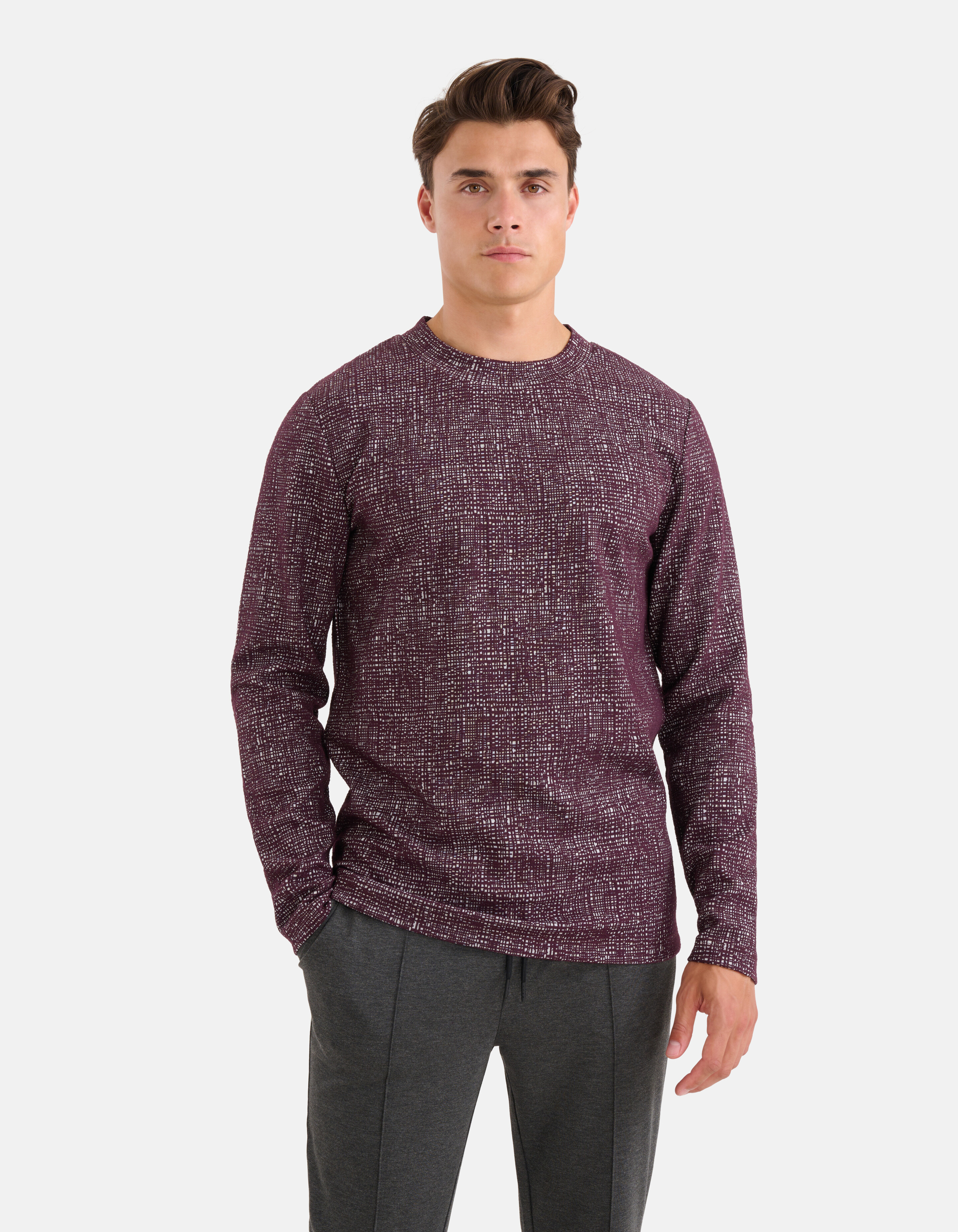 Grafisch T-shirt Bordeaux SHOEBY MEN