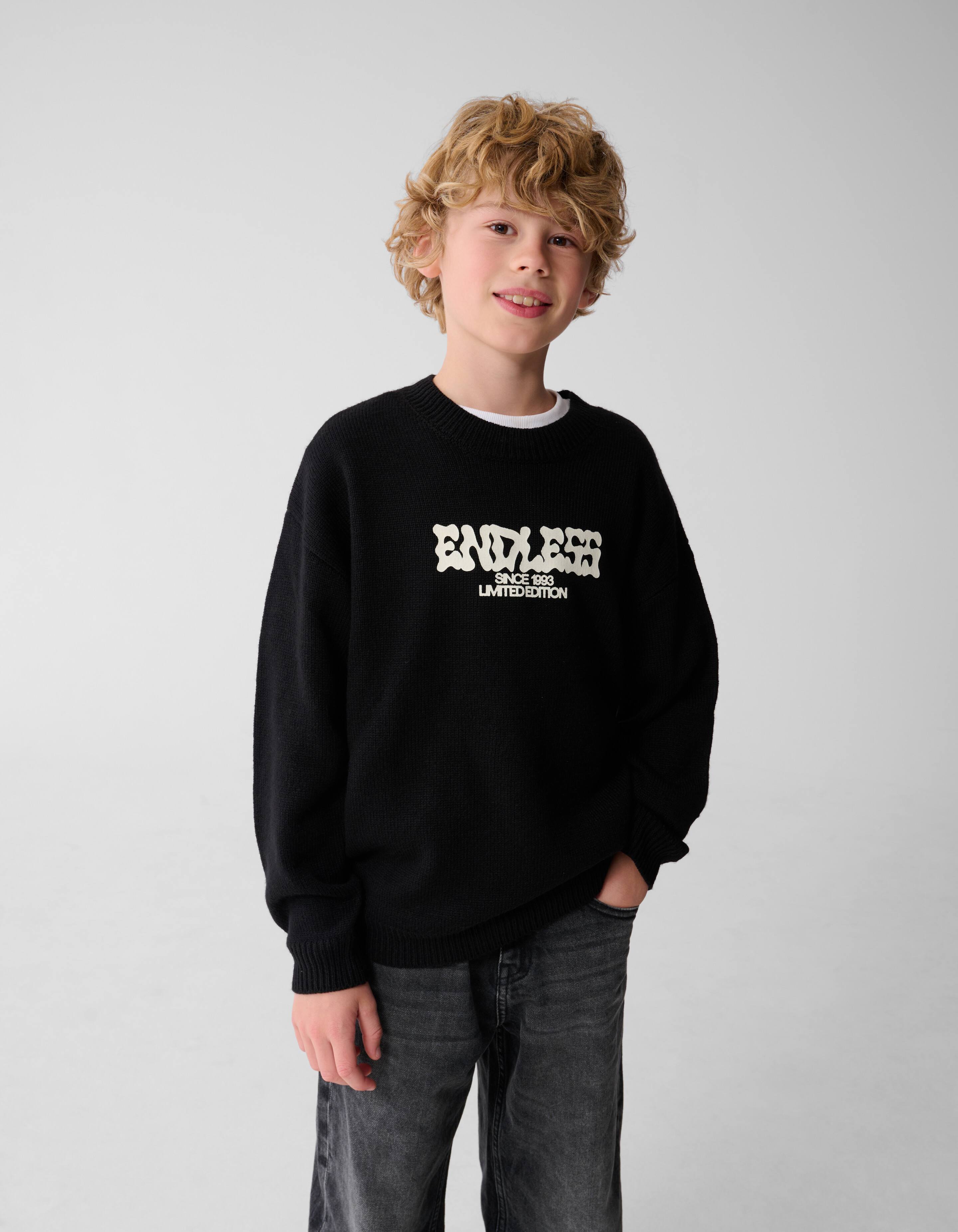 Endless Gebreide Trui Zwart SHOEBY BOYS