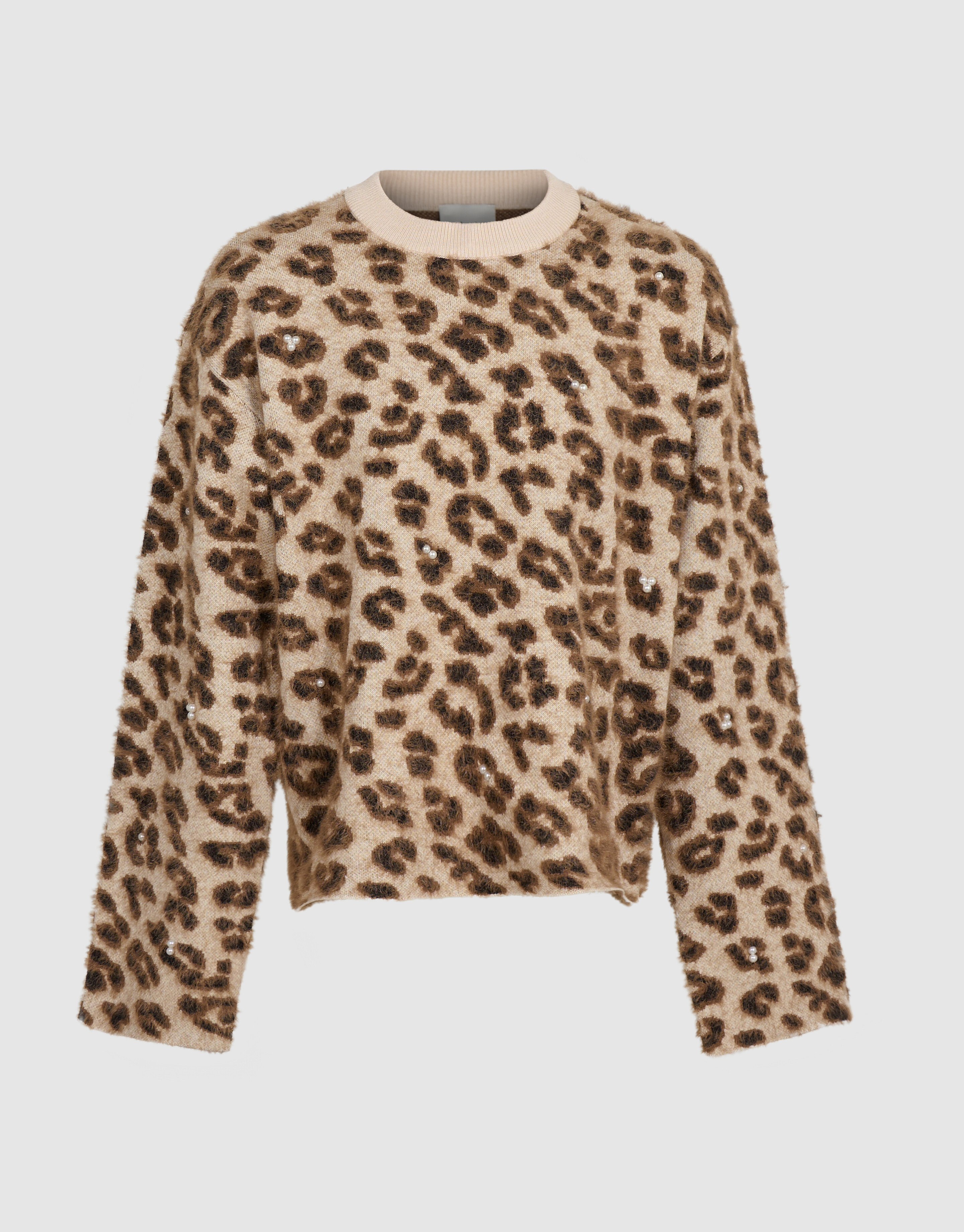 Parel Leopard Trui Bruin SHOEBY GIRLS