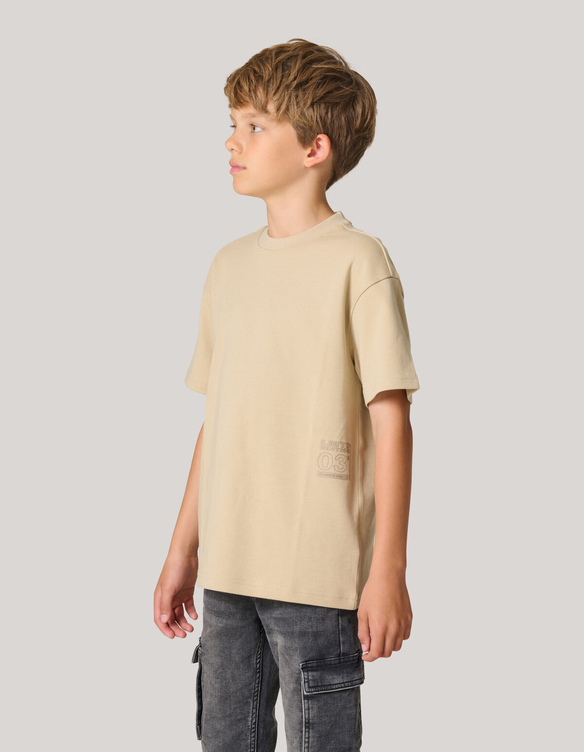 Heavy Basis T-shirt Beige SHOEBY BOYS