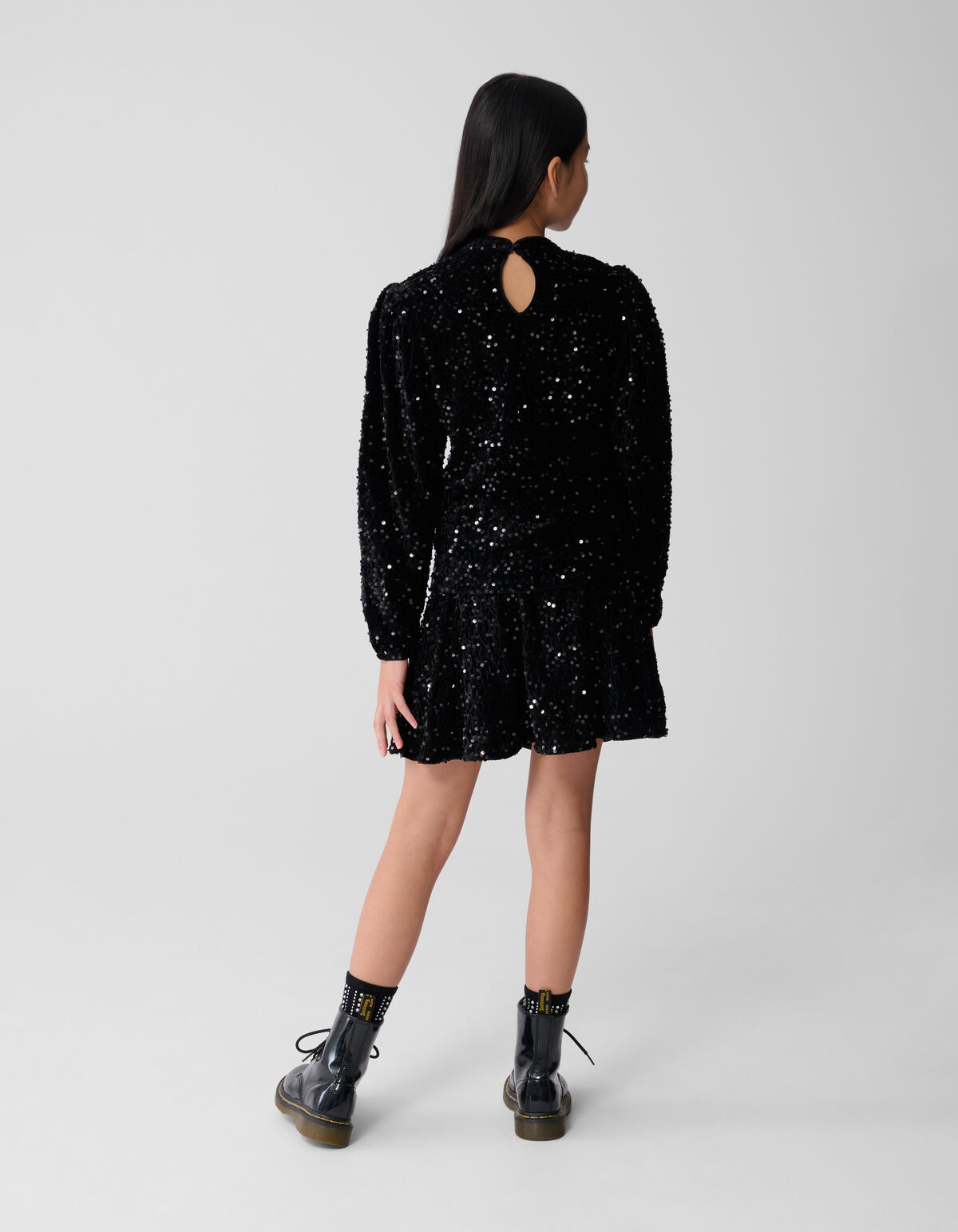 Sequin Mini Rok Zwart SHOEBY GIRLS
