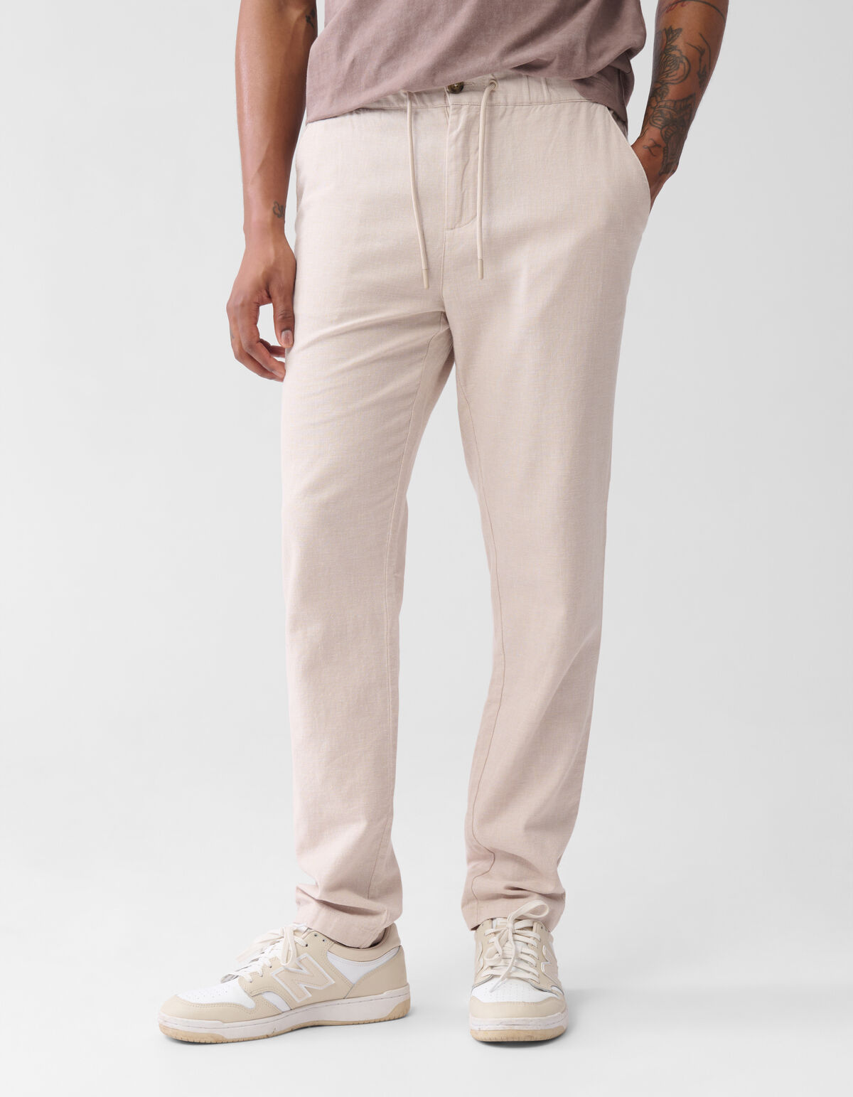 Linnen Broek Beige SHOEBY MEN