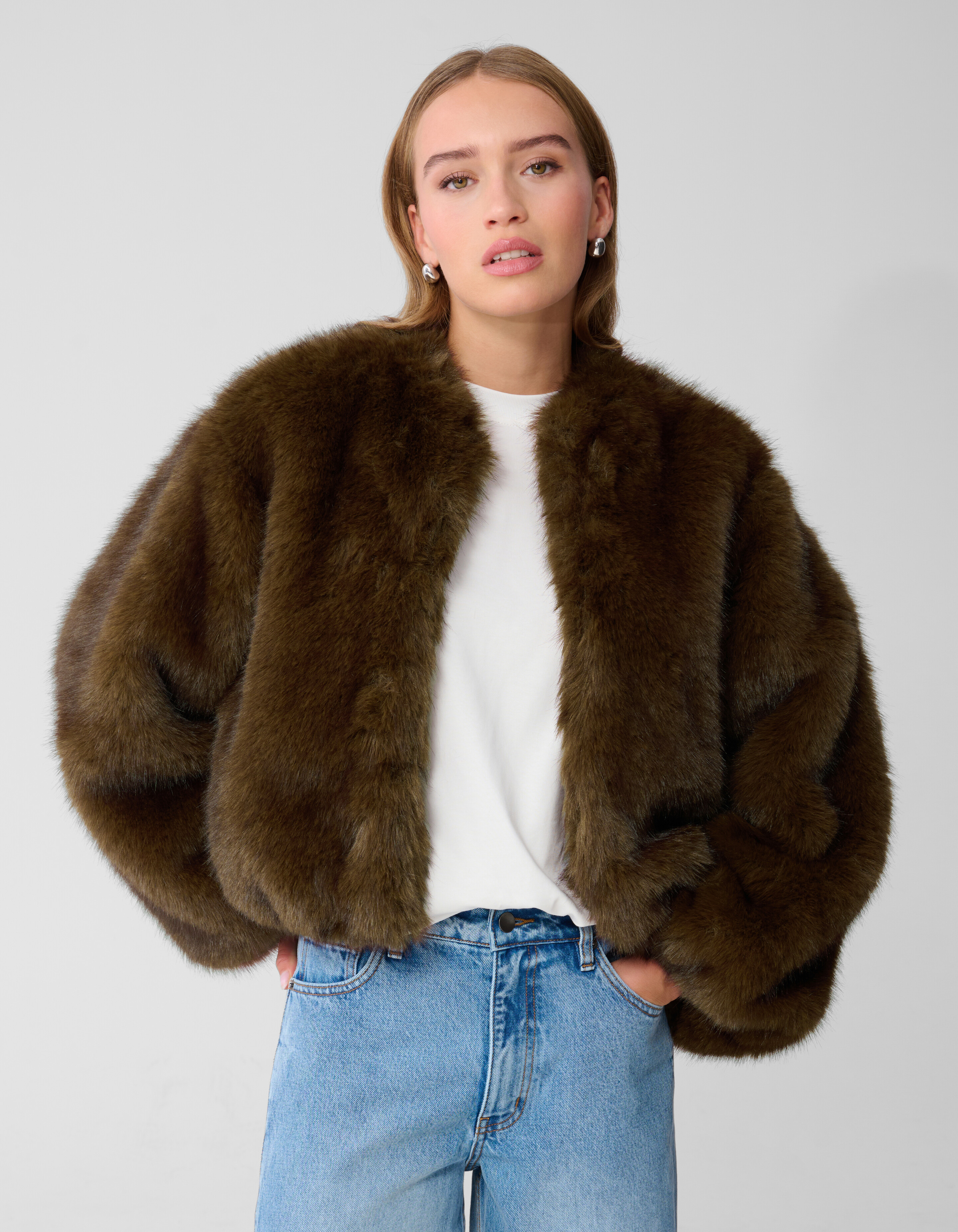 Faux Fur Jack Donkerbruin By Monica SHOEBY WOMEN