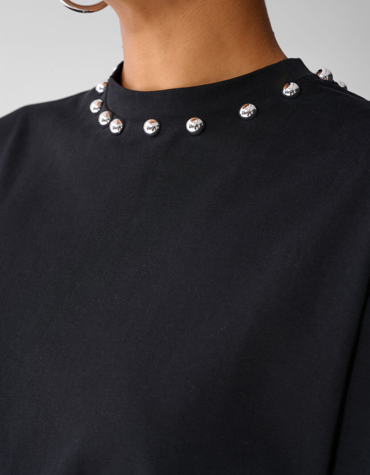 Studded T-shirt Zwart SHOEBY WOMEN