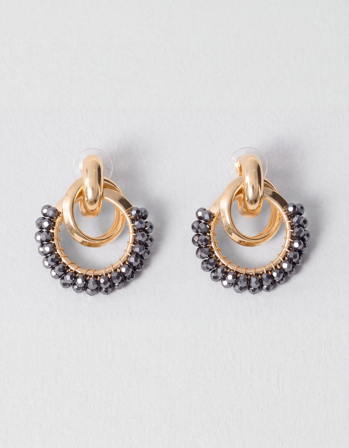 Beaded Oorbellen Goud/Grijs SHOEBY ACCESSOIRES