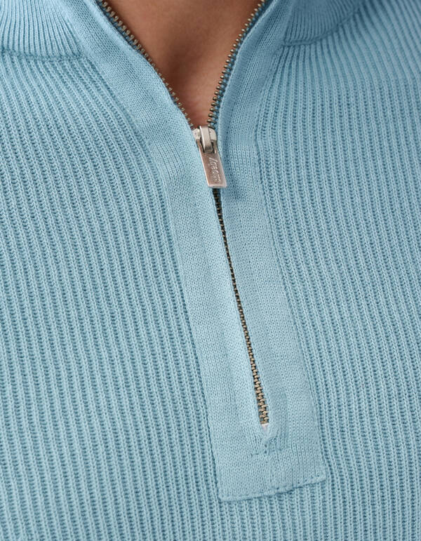 Zipper Trui Lichtblauw SHOEBY MEN