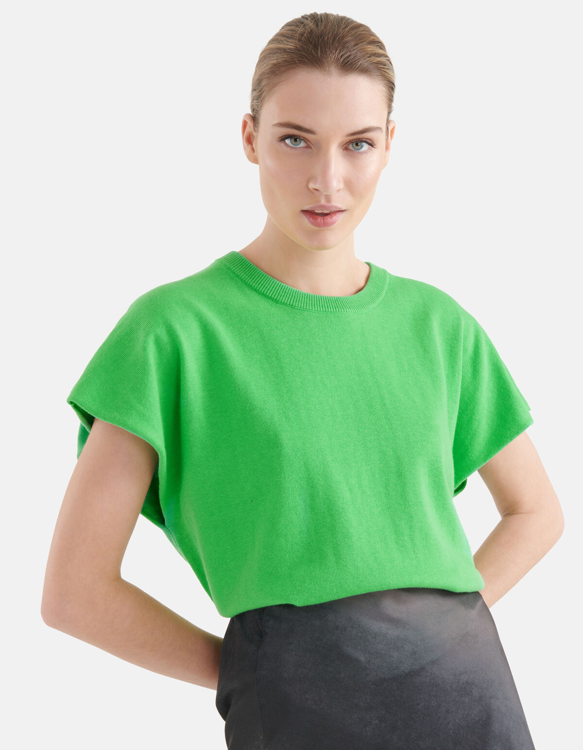 Gebreid T-shirt Groen By Mieke SHOEBY WOMEN
