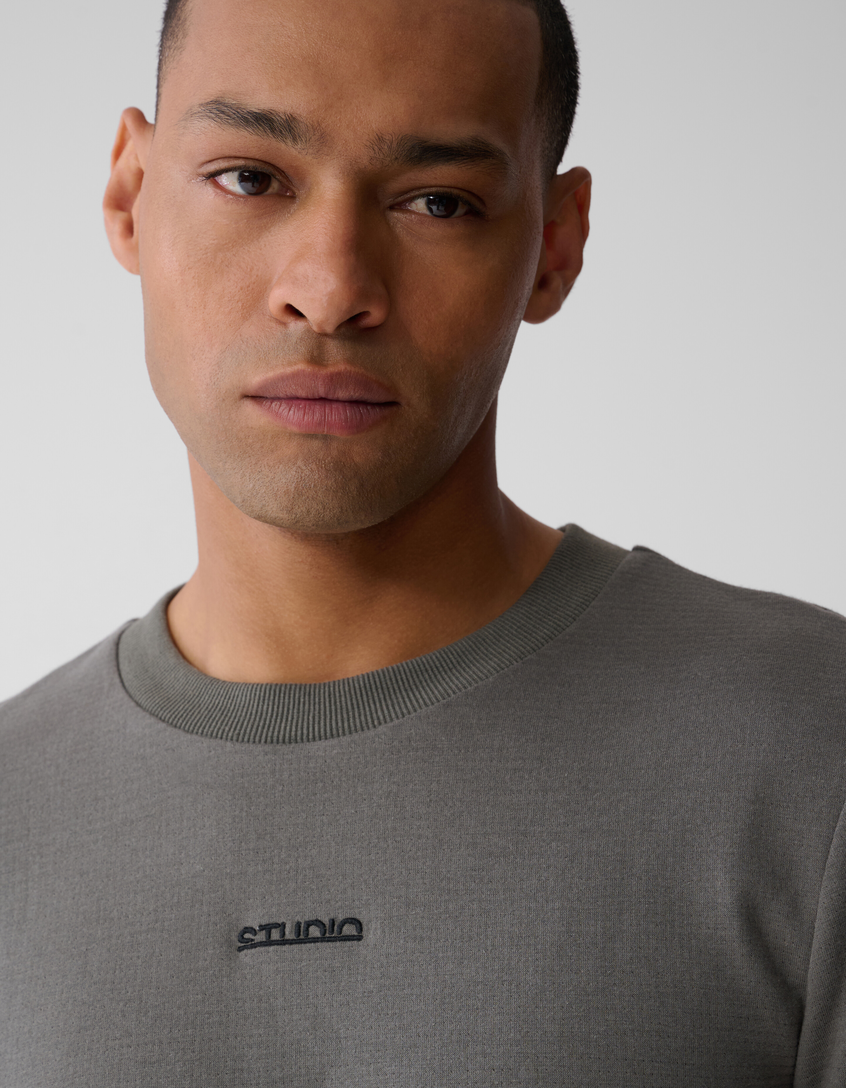 Studio Structuur T-shirt Donkergroen SHOEBY MEN