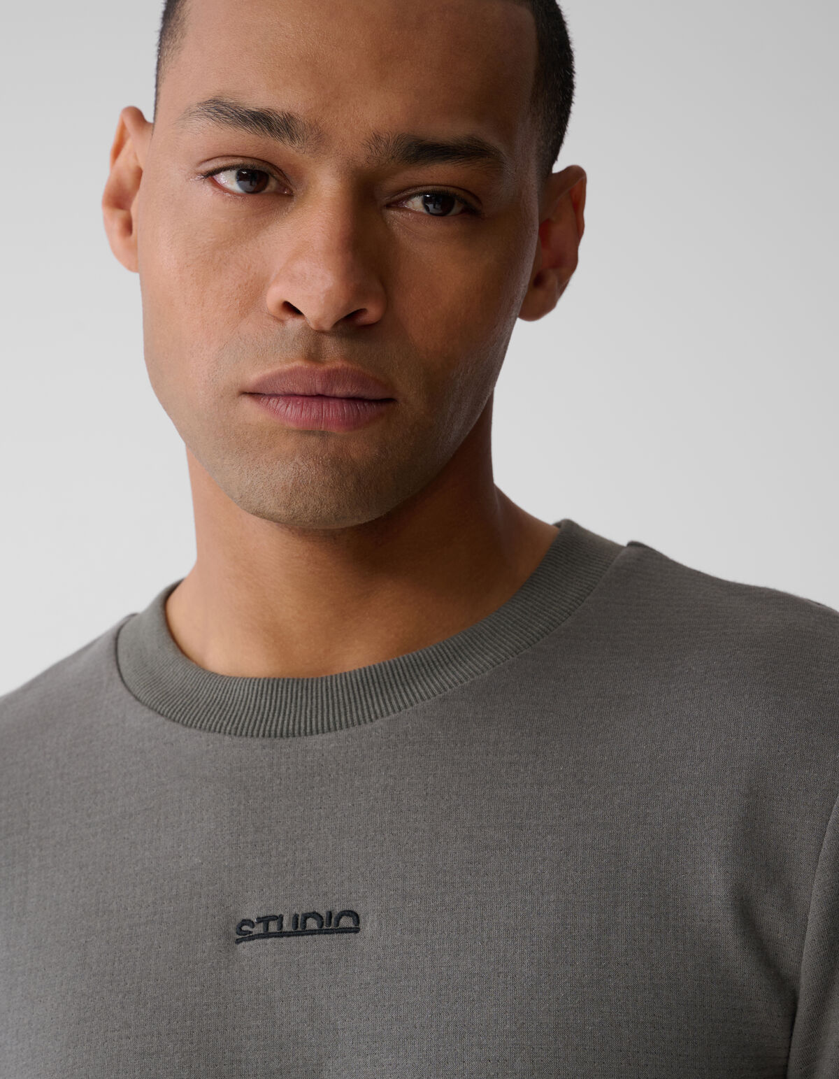Studio Structuur T-shirt Donkergroen SHOEBY MEN