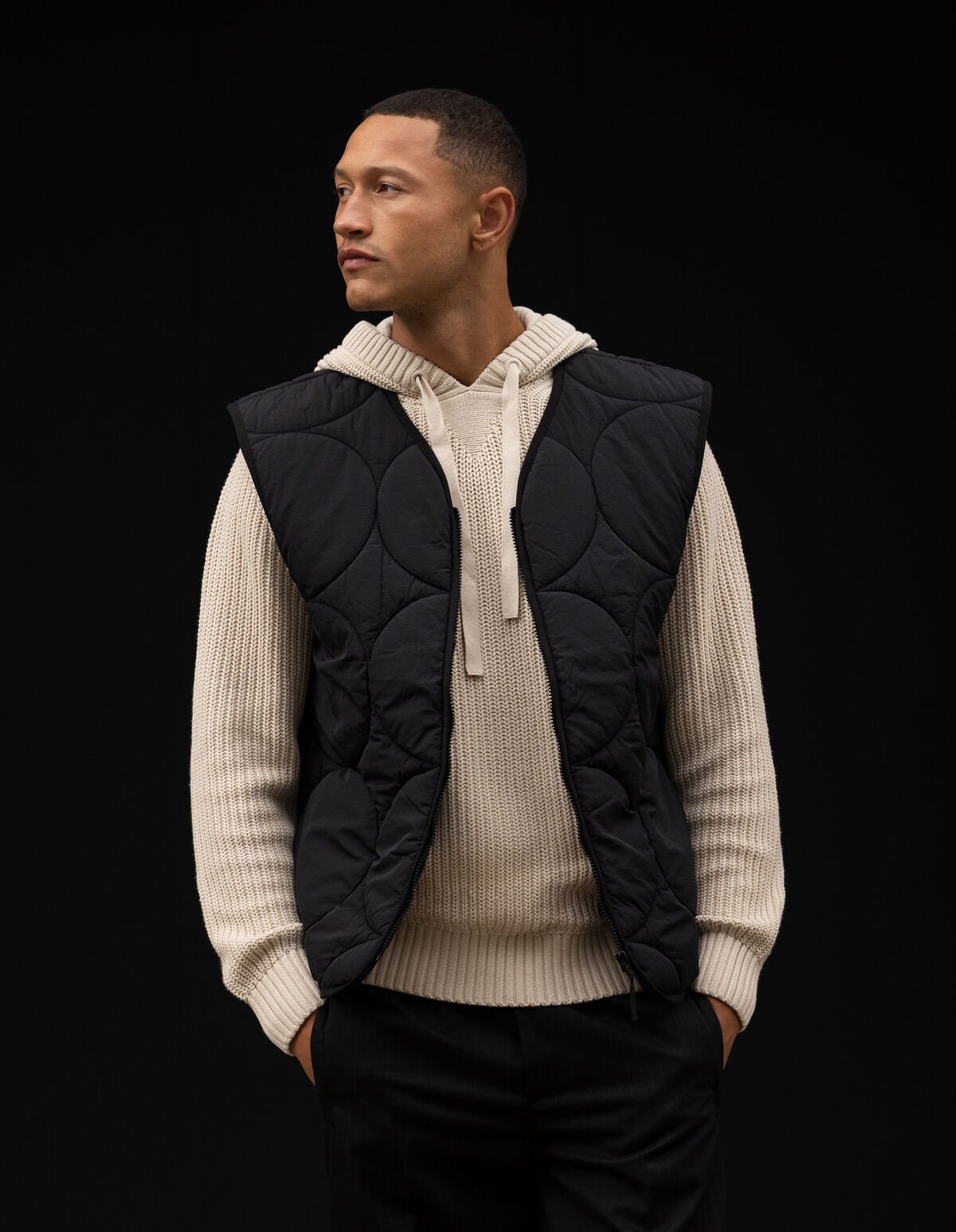 Knit Hoodie Gebroken Wit SHOEBY MEN