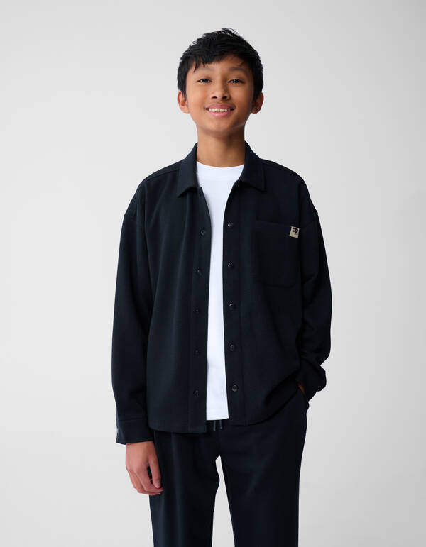 Structuur Overshirt Donkergrijs SHOEBY BOYS