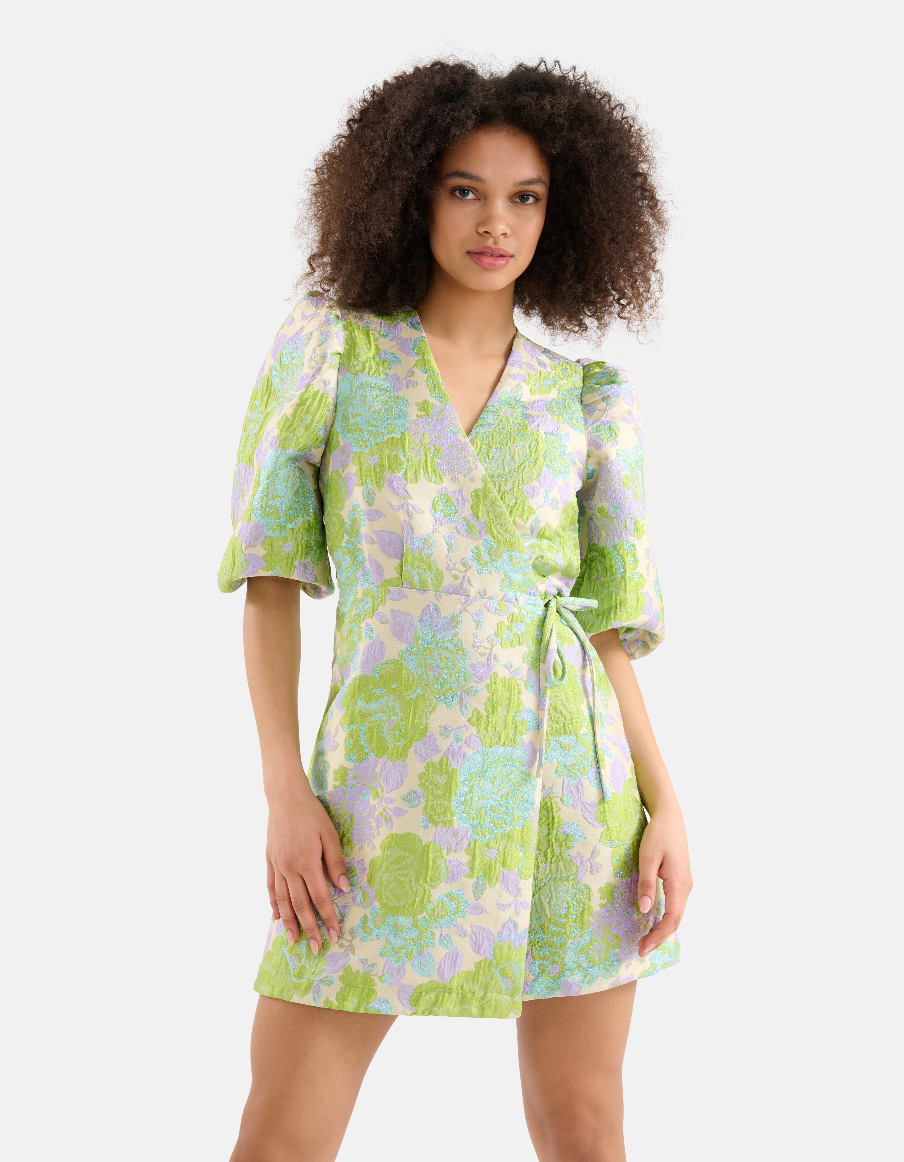 Jacquard Jurk Groen SHOEBY WOMEN