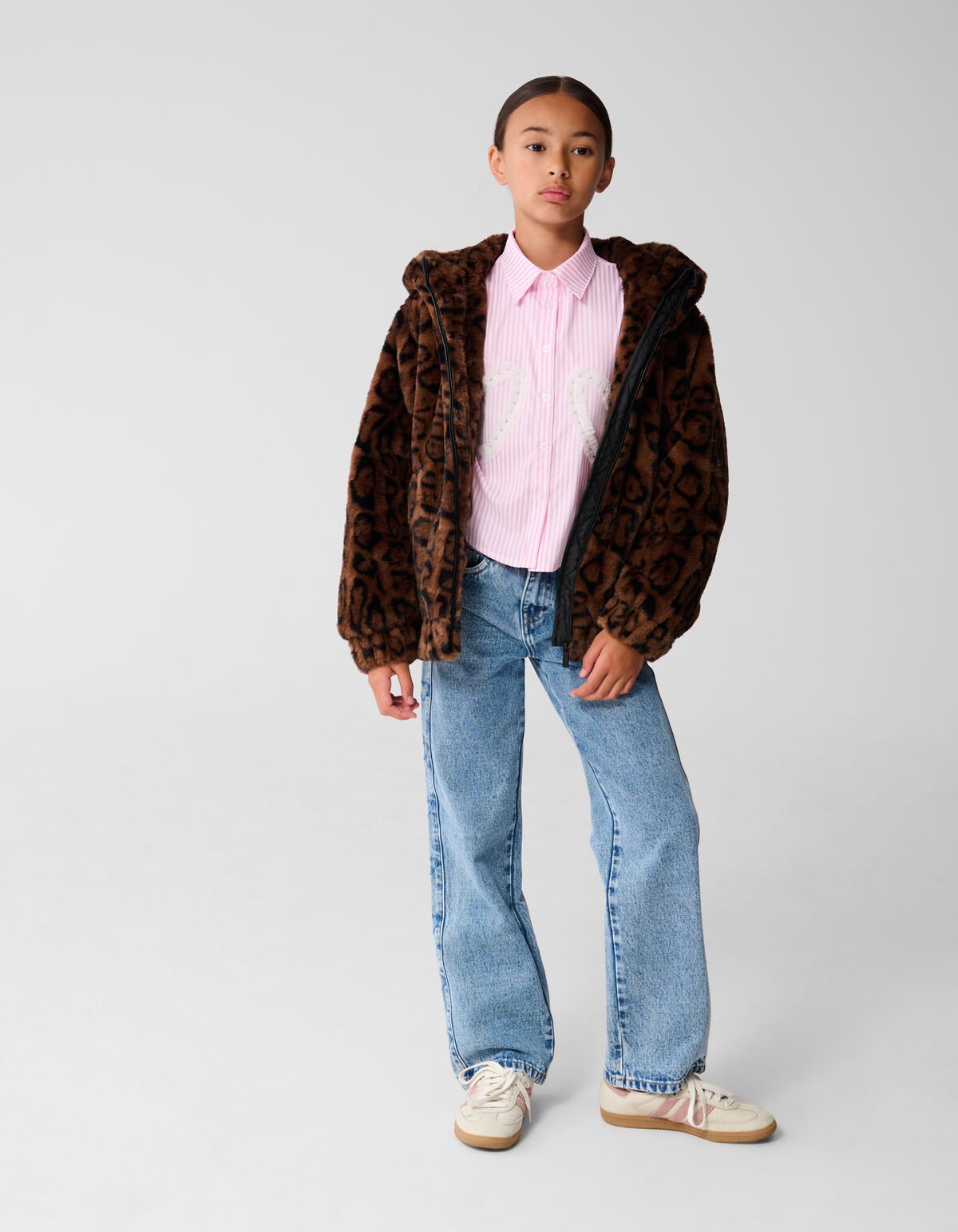 Fur Leopard Jacket Bruin SHOEBY GIRLS
