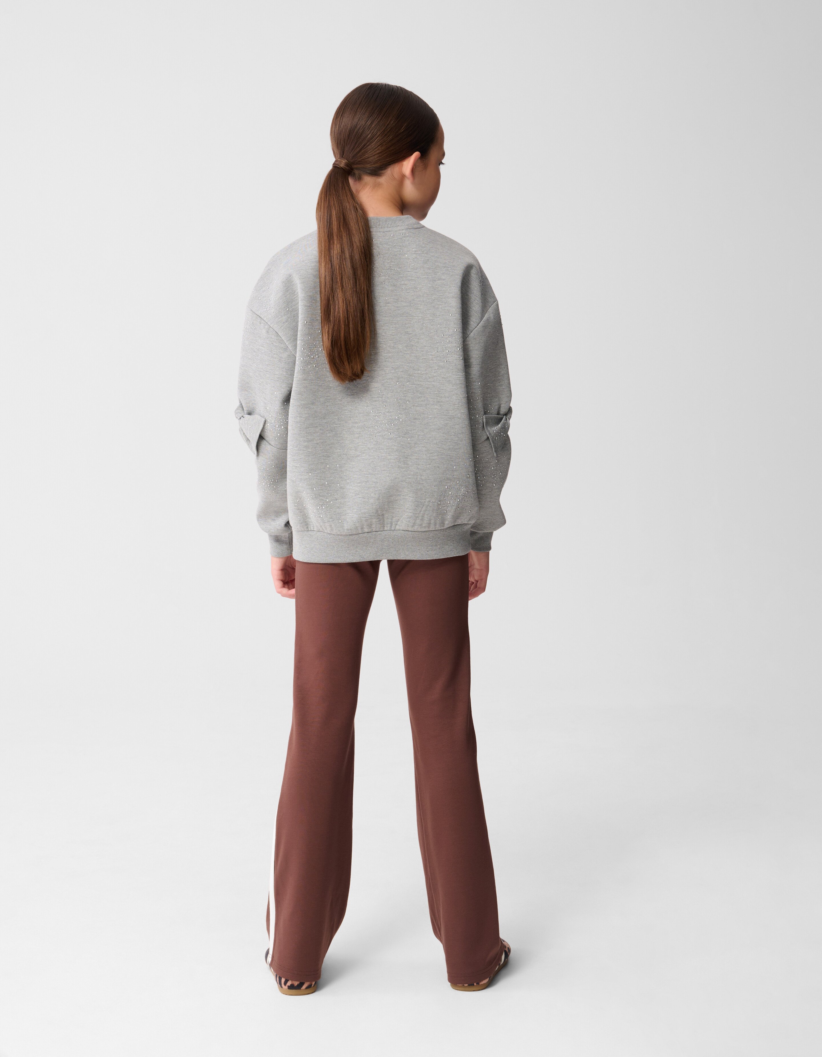 Sporty Flared Broek Bruin SHOEBY GIRLS