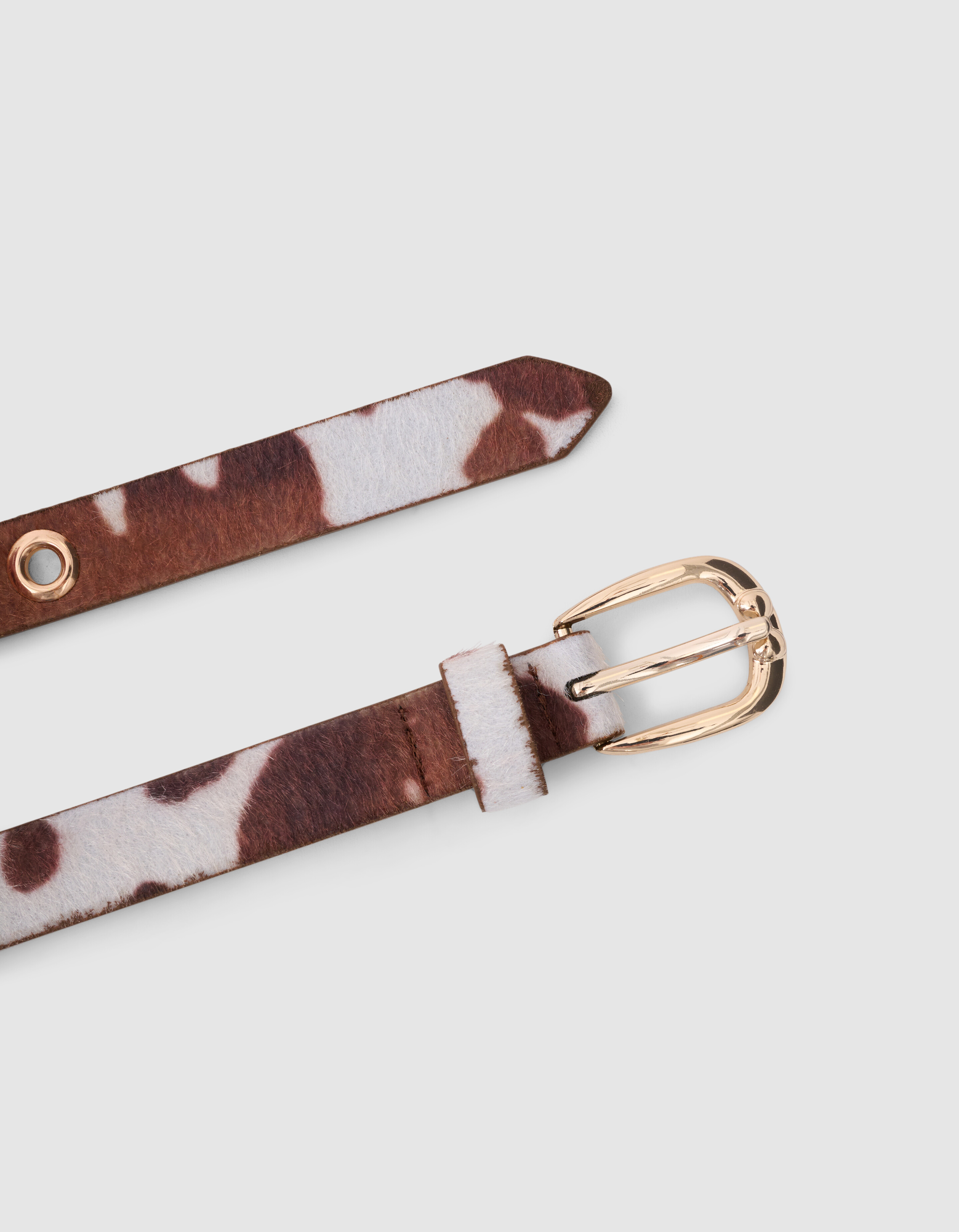 Hairy Cow Riem Bruin SHOEBY ACCESSOIRES