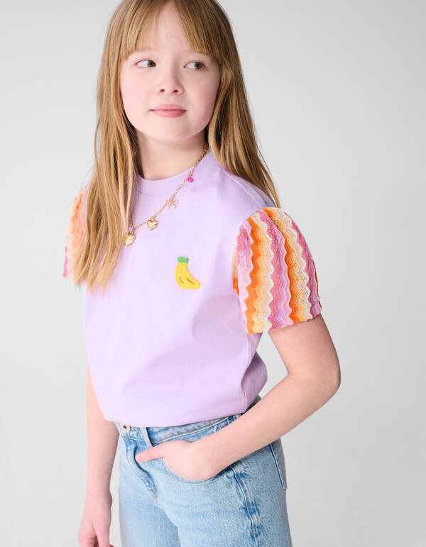 Banana T-shirt Paars SHOEBY GIRLS