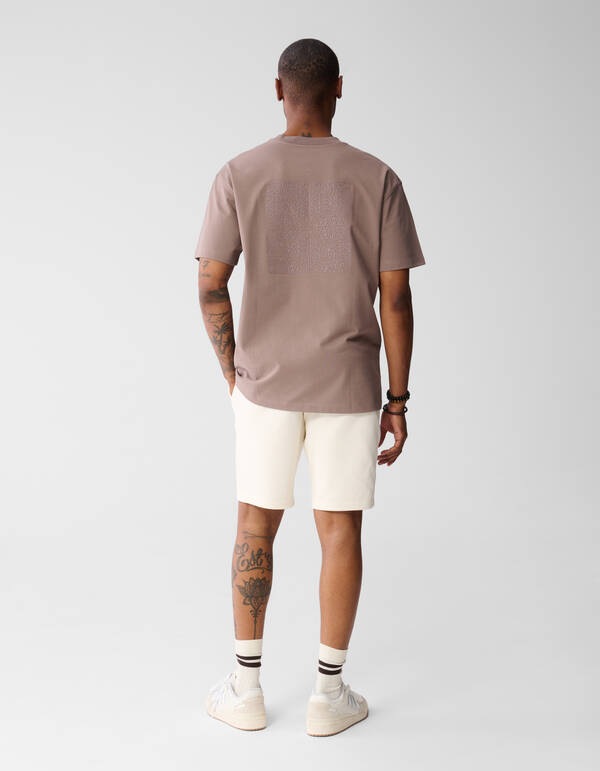 Crochet T-shirt Lichtbruin SHOEBY MEN